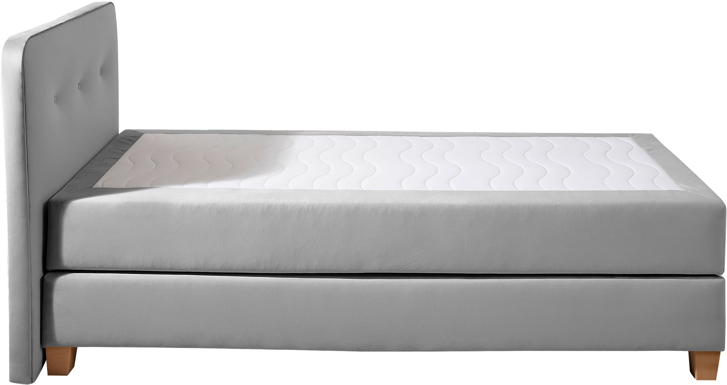 Home affaire Boxspringbett »Fargo«, inkl. Topper, in 3 Matratzenarten, in Samt- oder Strukturstoff