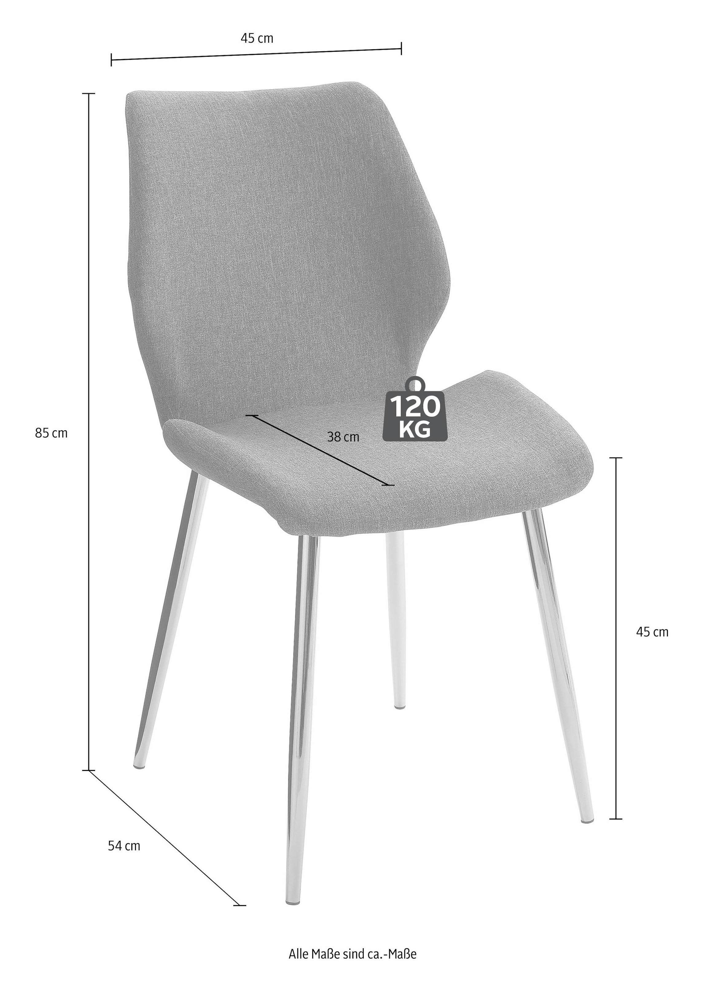 INOSIGN Esszimmerstuhl, (Set), 2 St., Webstoff, Bezug in Webstoff, Metallgestell  kupferfarben | BAUR | Stühle