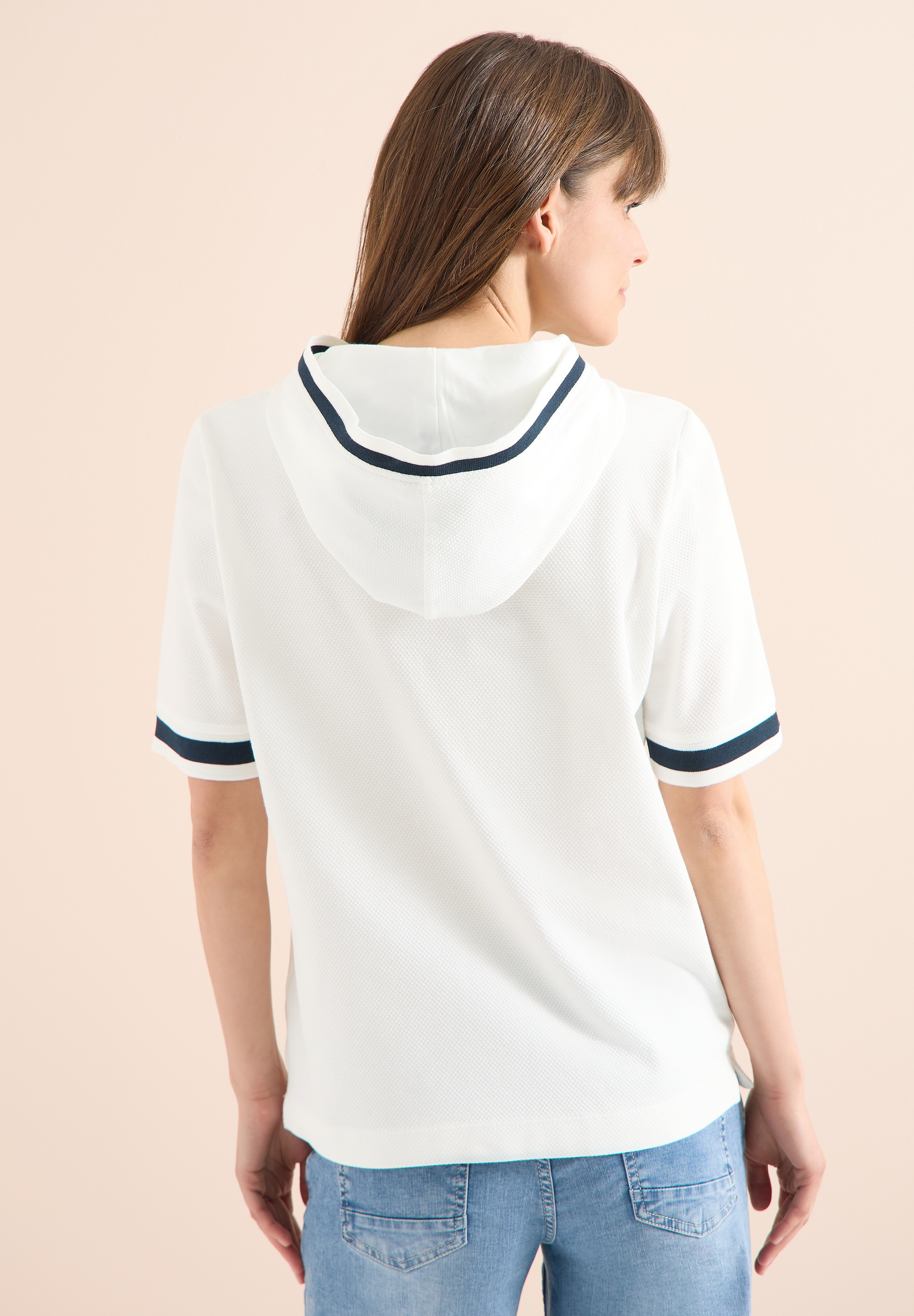 Cecil Kapuzenshirt aus Baumwolle mit Stretchante