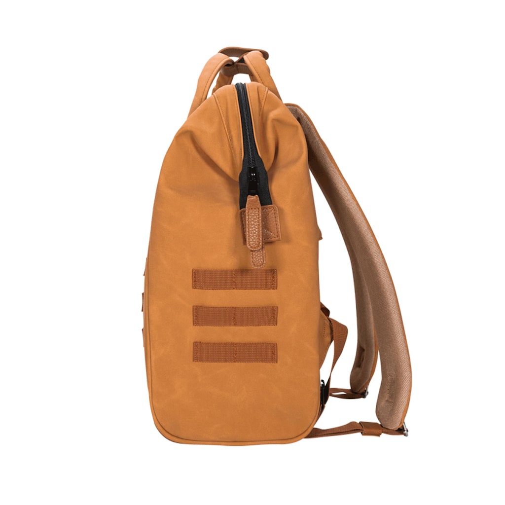 CABAIA Tagesrucksack »Adventurer L Nubuck«, Veganer Cityrucksack mit austauschbaren Vordertaschen