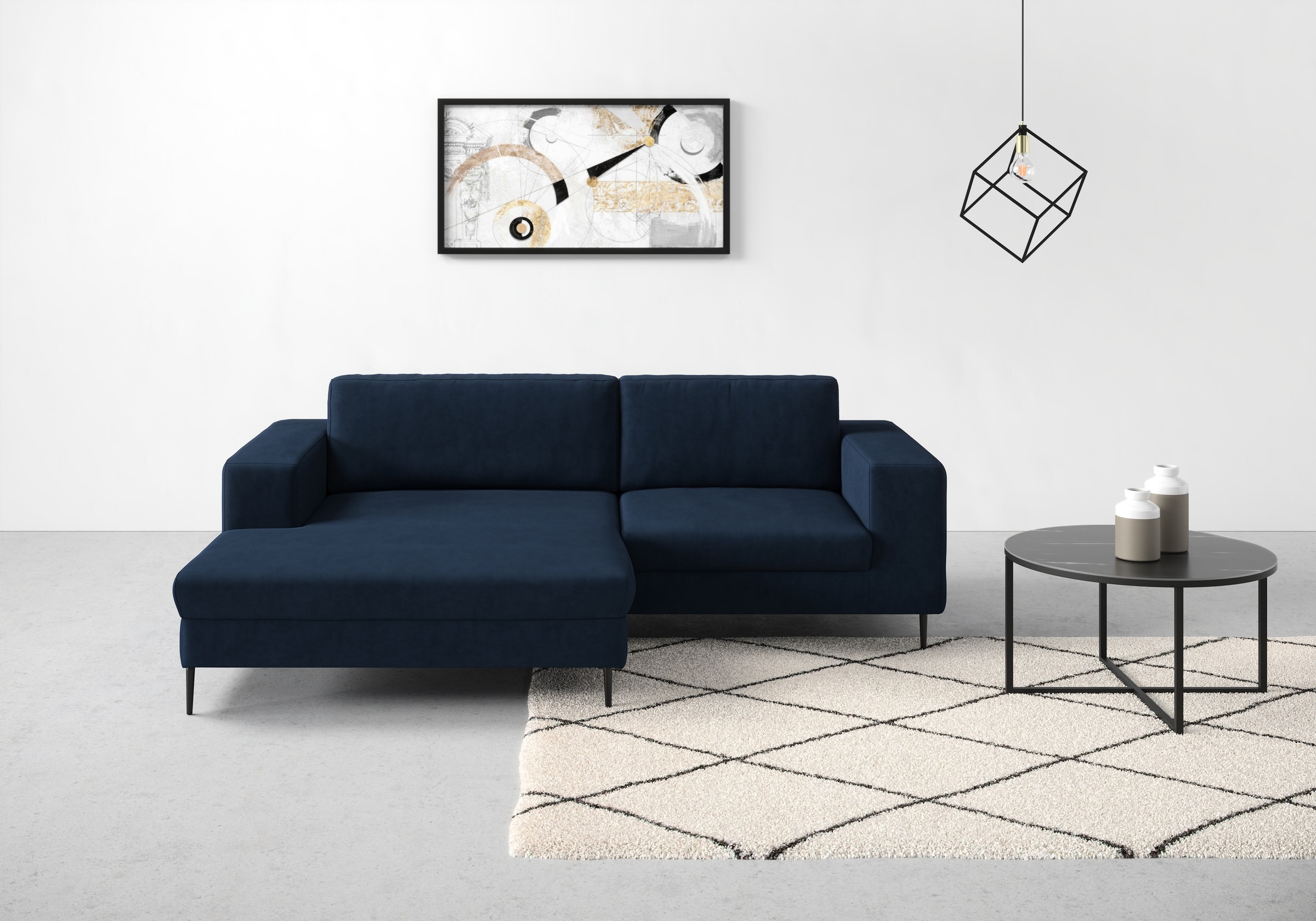 Thumbnail - DOMO collection Ecksofa "Modica kompakt und elegant, Breite 244, L-Form", moderne Optik mit extrabreiter Recamiere, auch...