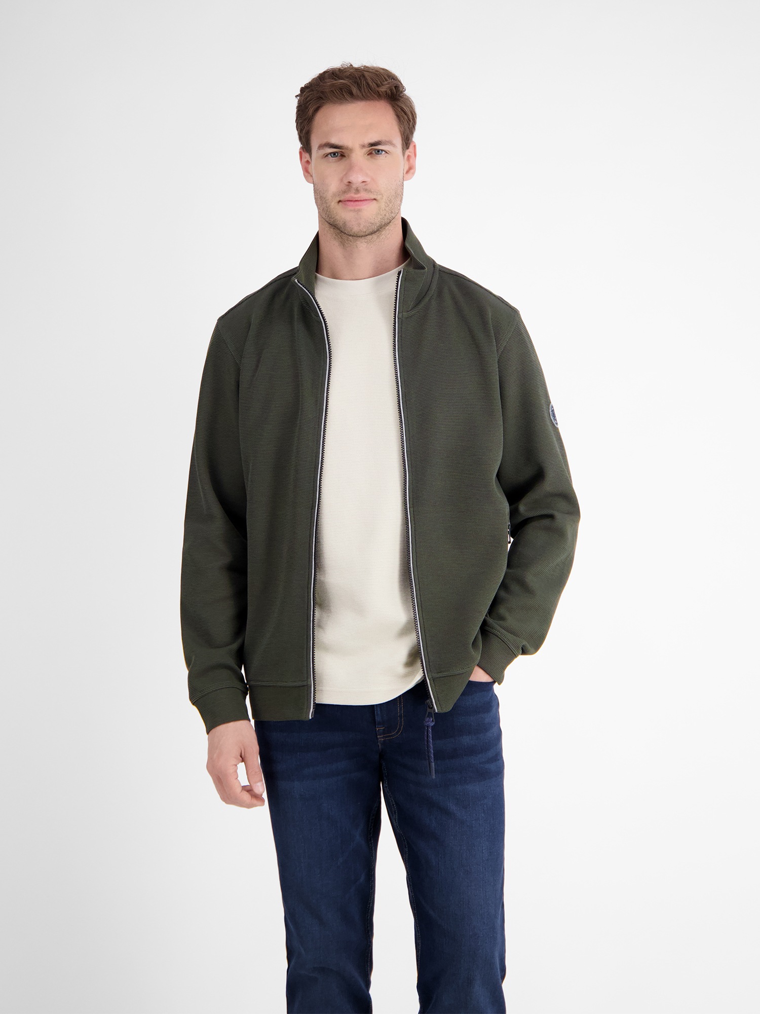 LERROS Sweatjacke "LERROS Sweatjacke in weicher Strukturqualität" günstig online kaufen