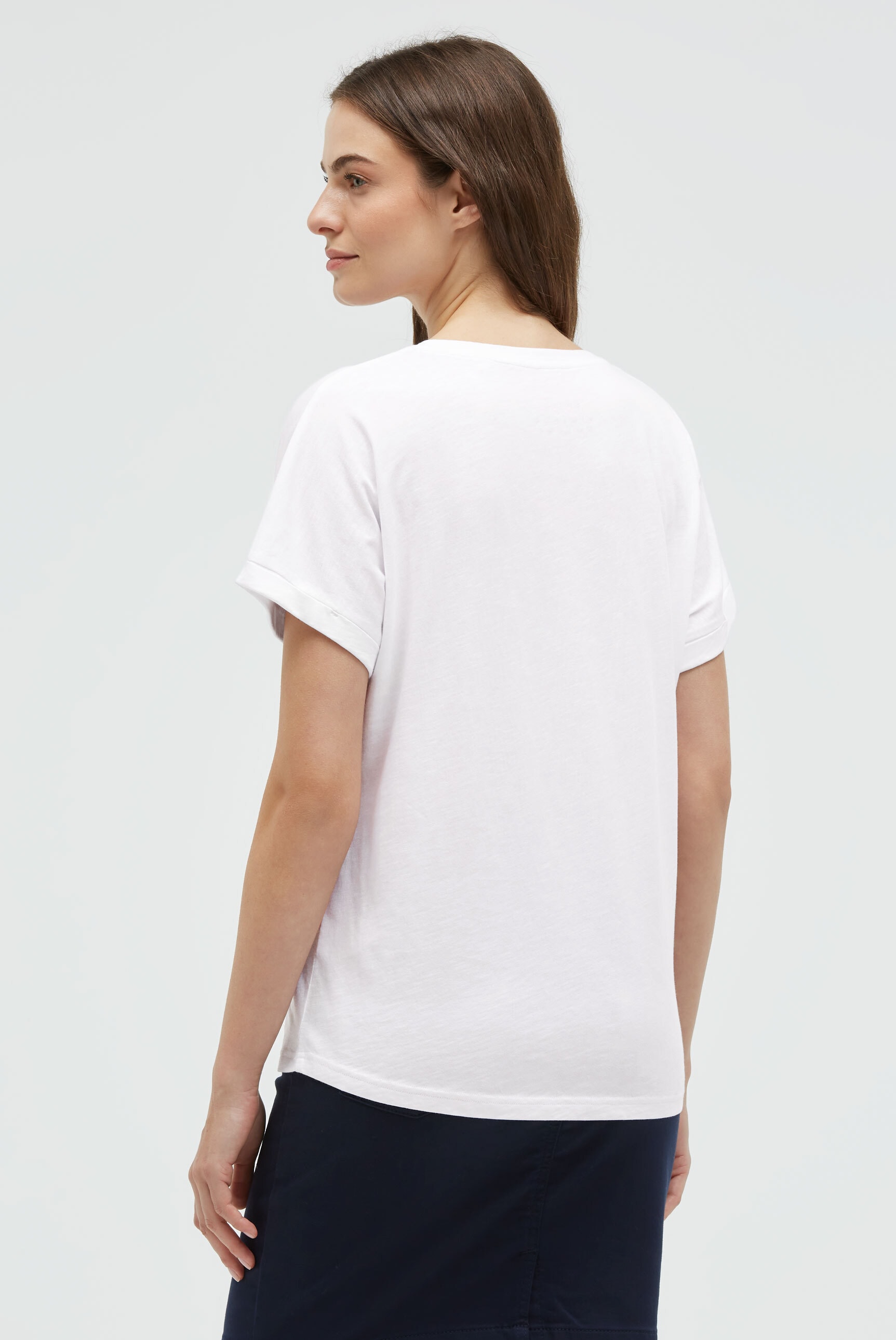 SOCCX Rundhalsshirt mit Turn-Up-Ärmel