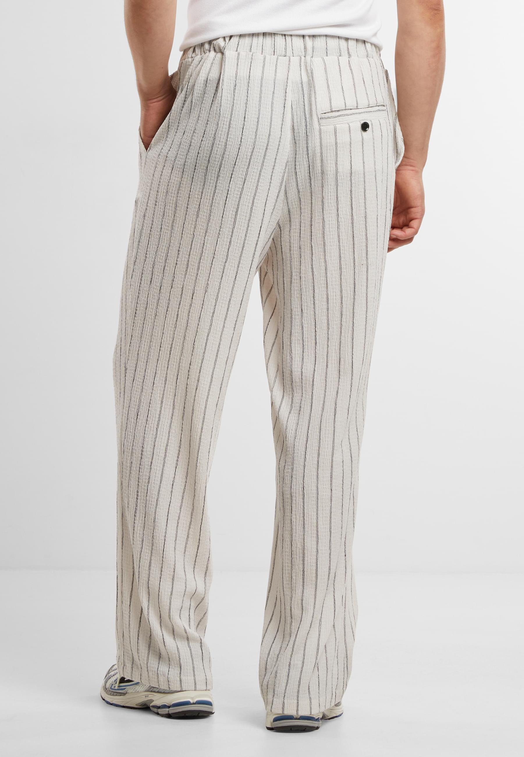 URBAN CLASSICS Stoffhose »Urban Classics Striped Crinkle Resort Pants«, (1 tlg.)