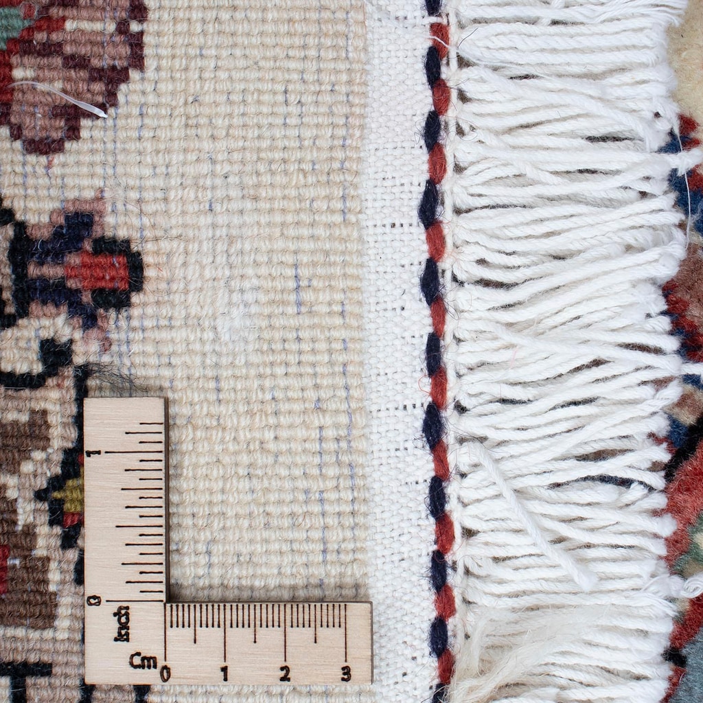 Wohnen Teppiche morgenland Wollteppich »Kaschmar Medaillon Beige 295 x 195 cm«, rechteckig, 1 mm Höhe, Unikat mit Zertifikat bei