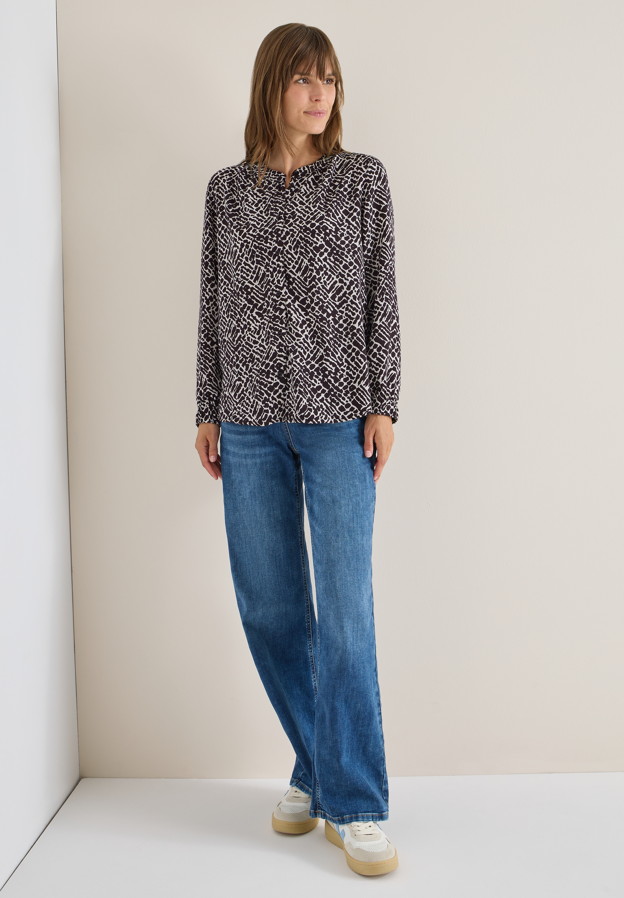 Cecil Langarmbluse mit grafischem Muster