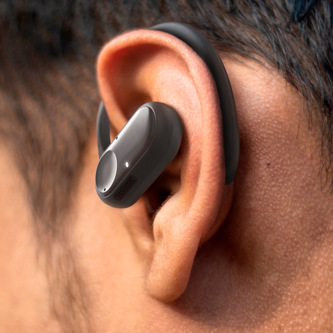 Hama Open-Ear-Kopfhörer »„Spirit Open“ (18 hAkku, mit App, Ohrbügel, IPX4)« A2DP Bluetooth | AVRCP Bluetooth | HFP Environmental Noise Cancelling (ENC) | Freisprechfunktion | Google Assistant | Sprachsteuerung | True Wireless