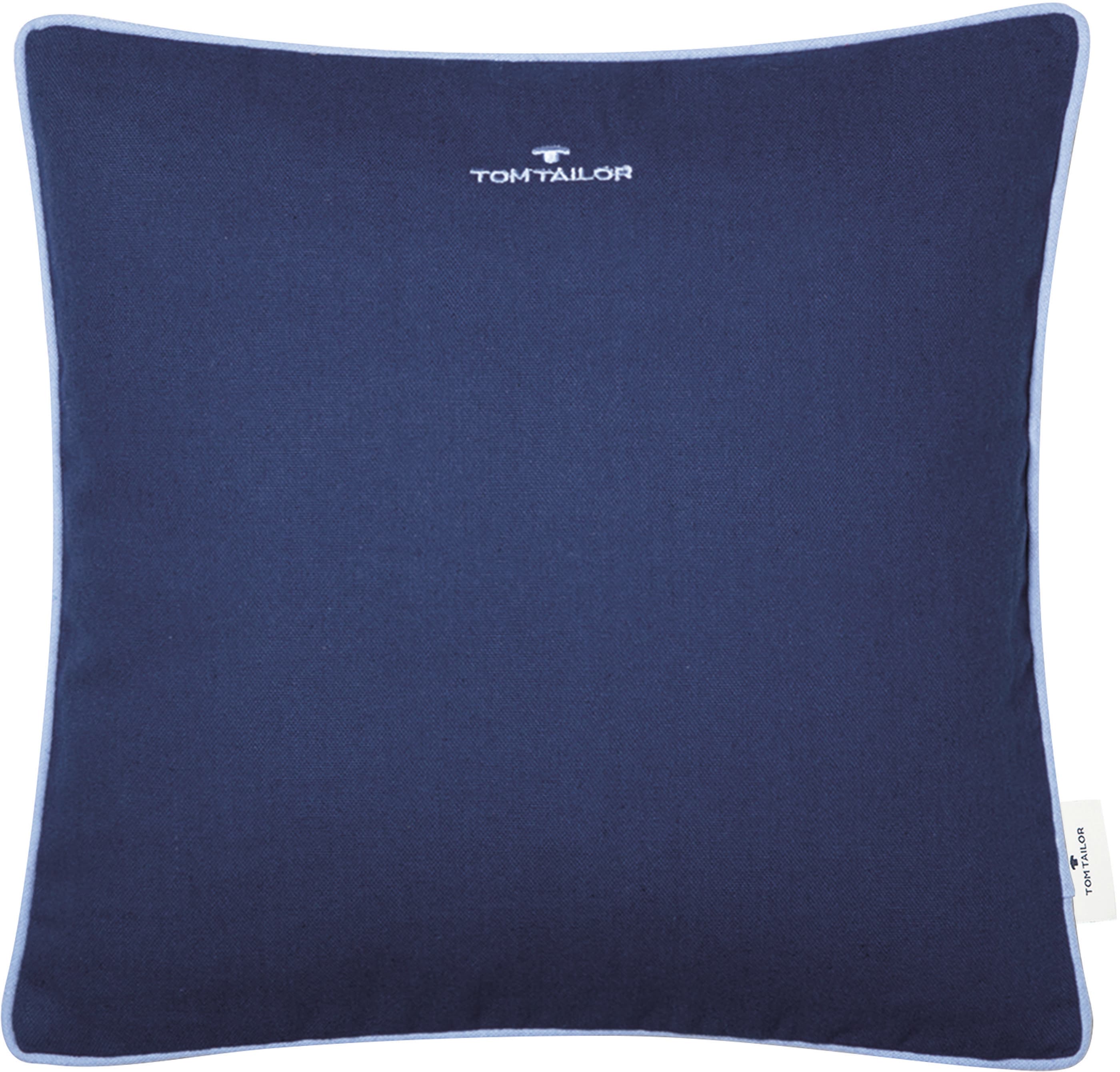 TOM TAILOR HOME "Dove Signature" mit Paspel, Kissenhülle ohne Füllung, 1 Stück