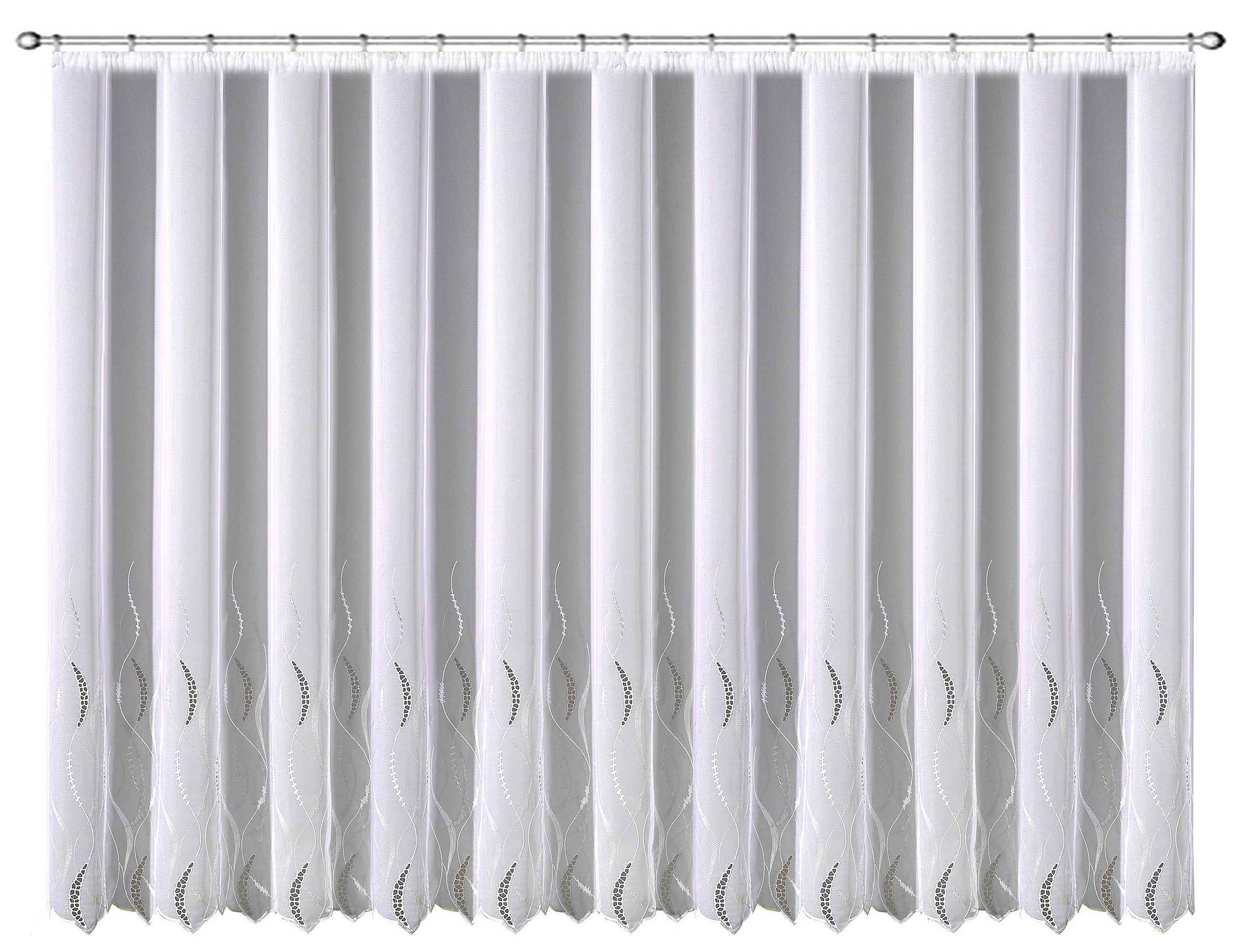 Stickereien Plauen Gardine "Ramona" Kräuselband 1 Stk. tlg. veredelt mit ec günstig online kaufen