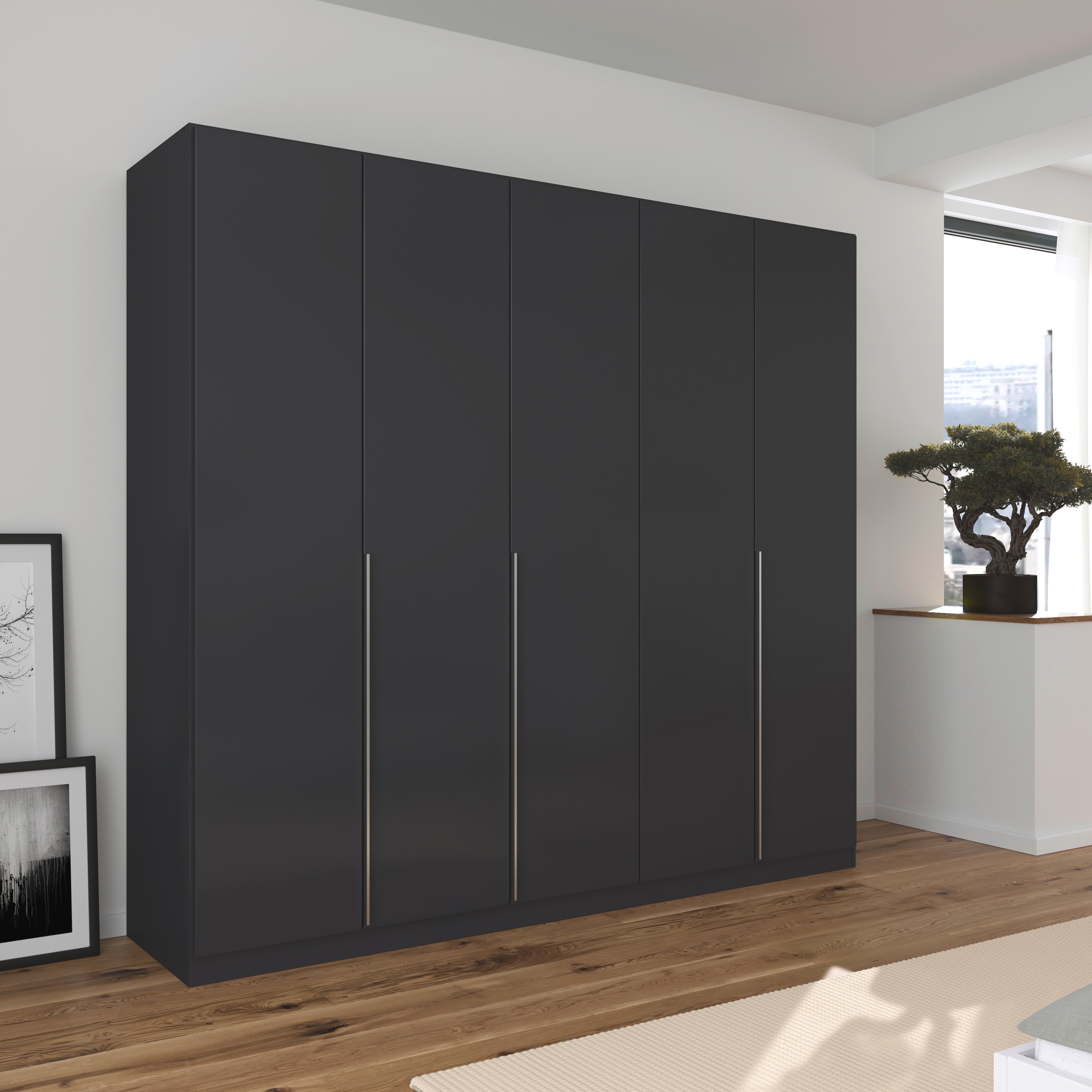 Thumbnail - rauch Drehtürenschrank "Kleiderschrank Schrank Garderobe AGORDO TOPSELLER Schlafzimmer" in zwei Griff-Farben, Breiten 91...