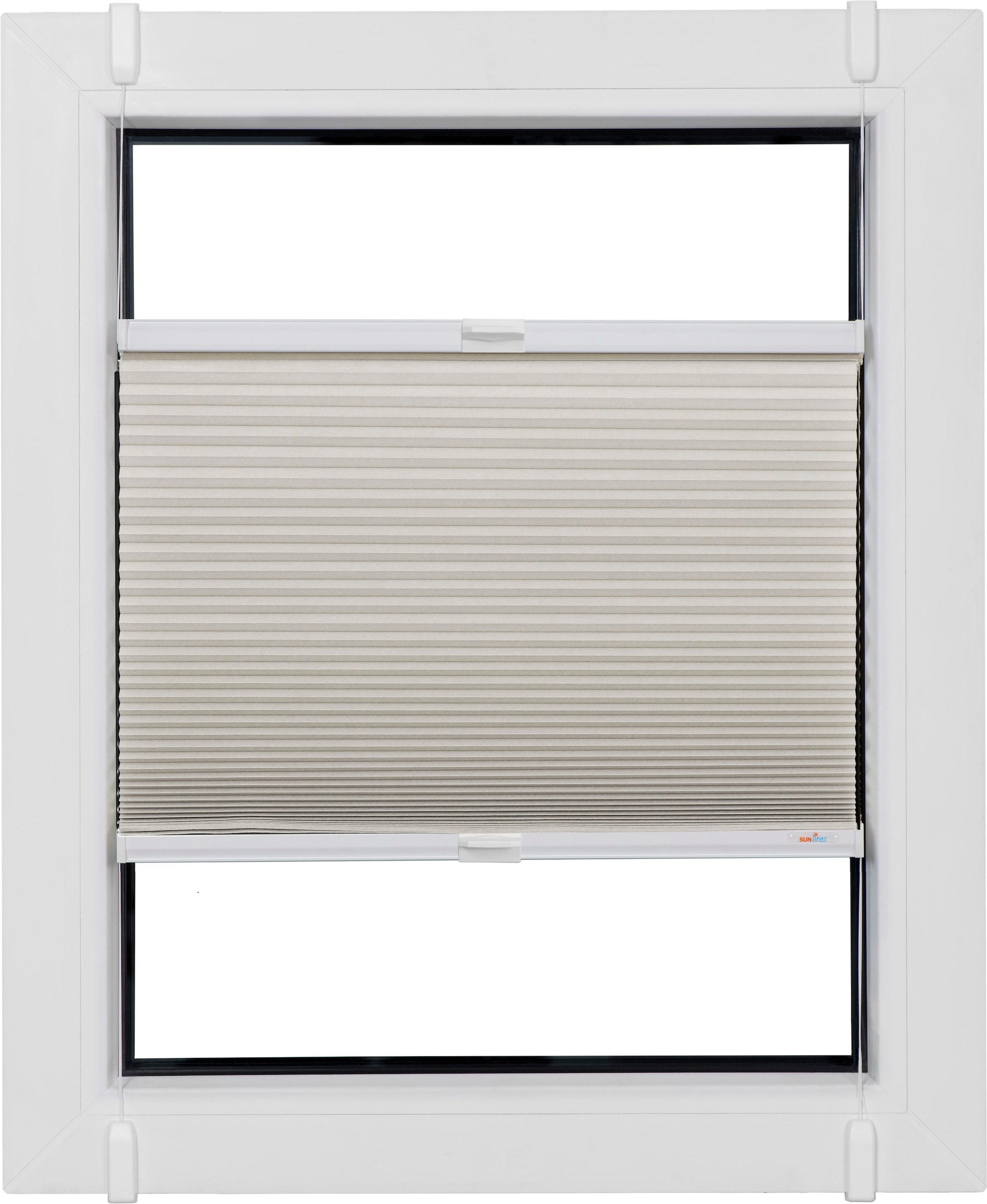 sunlines Wabenplissee "One Size Style Honeycomb TL" blickdicht ohne Bohren verspannt Zubehörfarbe weiß, zum Klemmen