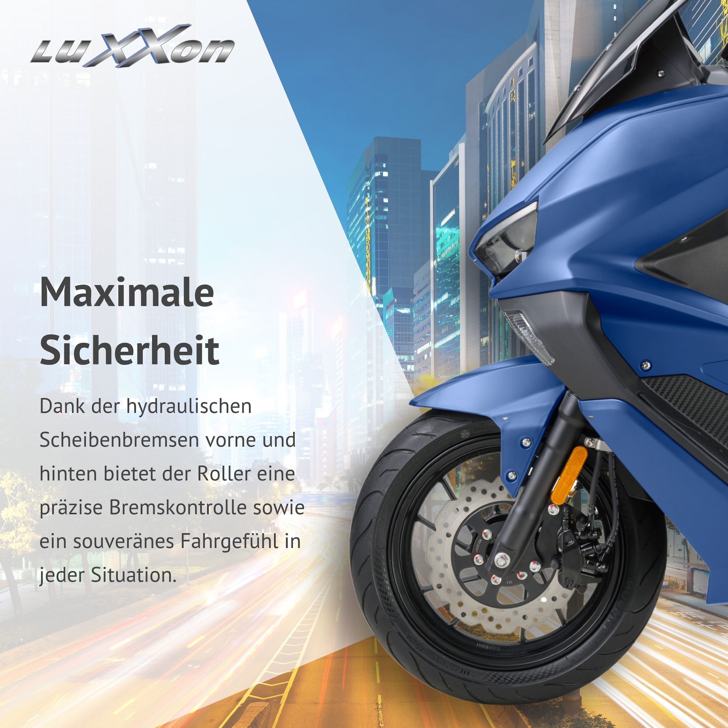 Luxxon Motorroller »Silvermax 125 (85 km/h), E5+, Maxi-Scooter, matt-anthrazit« 125 cm³ 85 km/h Euro 5+ 9,9 Euro 5+, Windschild, CBS, USB-Anschluss, Maxi-Scooter, Keyless Go