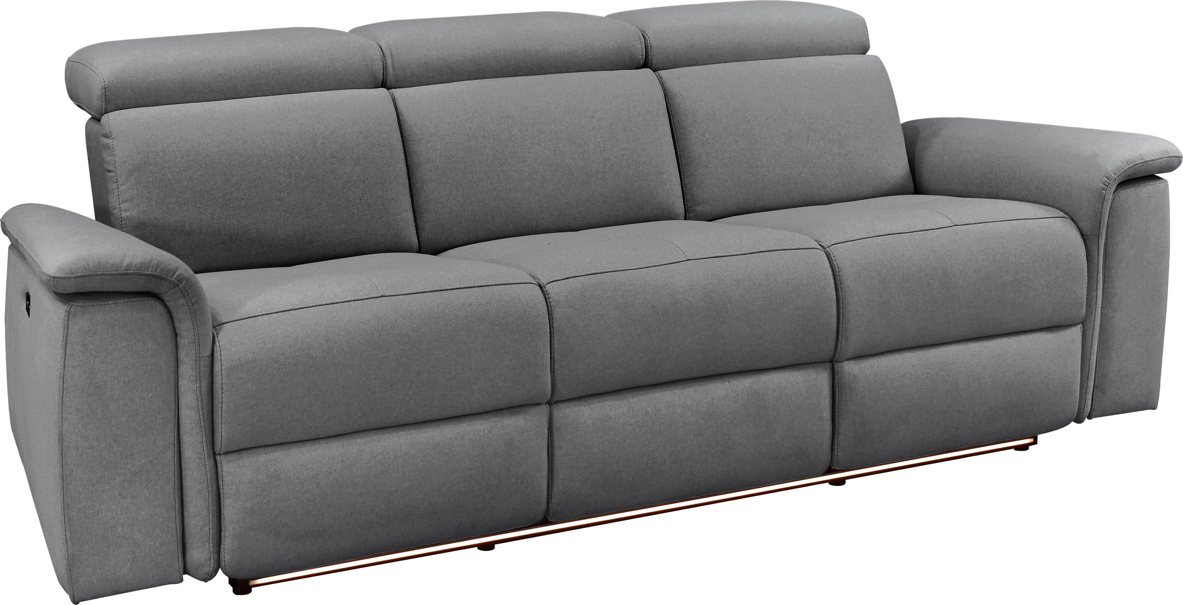 Thumbnail - Home affaire 3-Sitzer "Pareli 229cm, manuelle u. elektr. Relaxfunktion in 2 Sitzen" USB, KT-Verstellung, LED Beleuchtung...