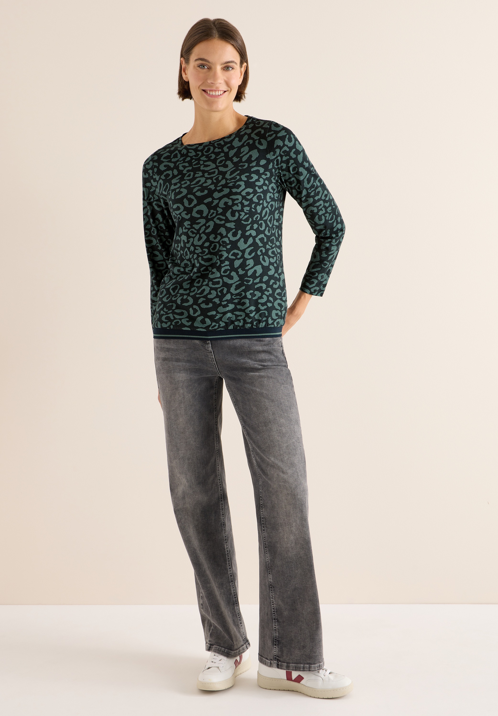 Cecil Langarmshirt, mit U-Boot-Ausschnitt