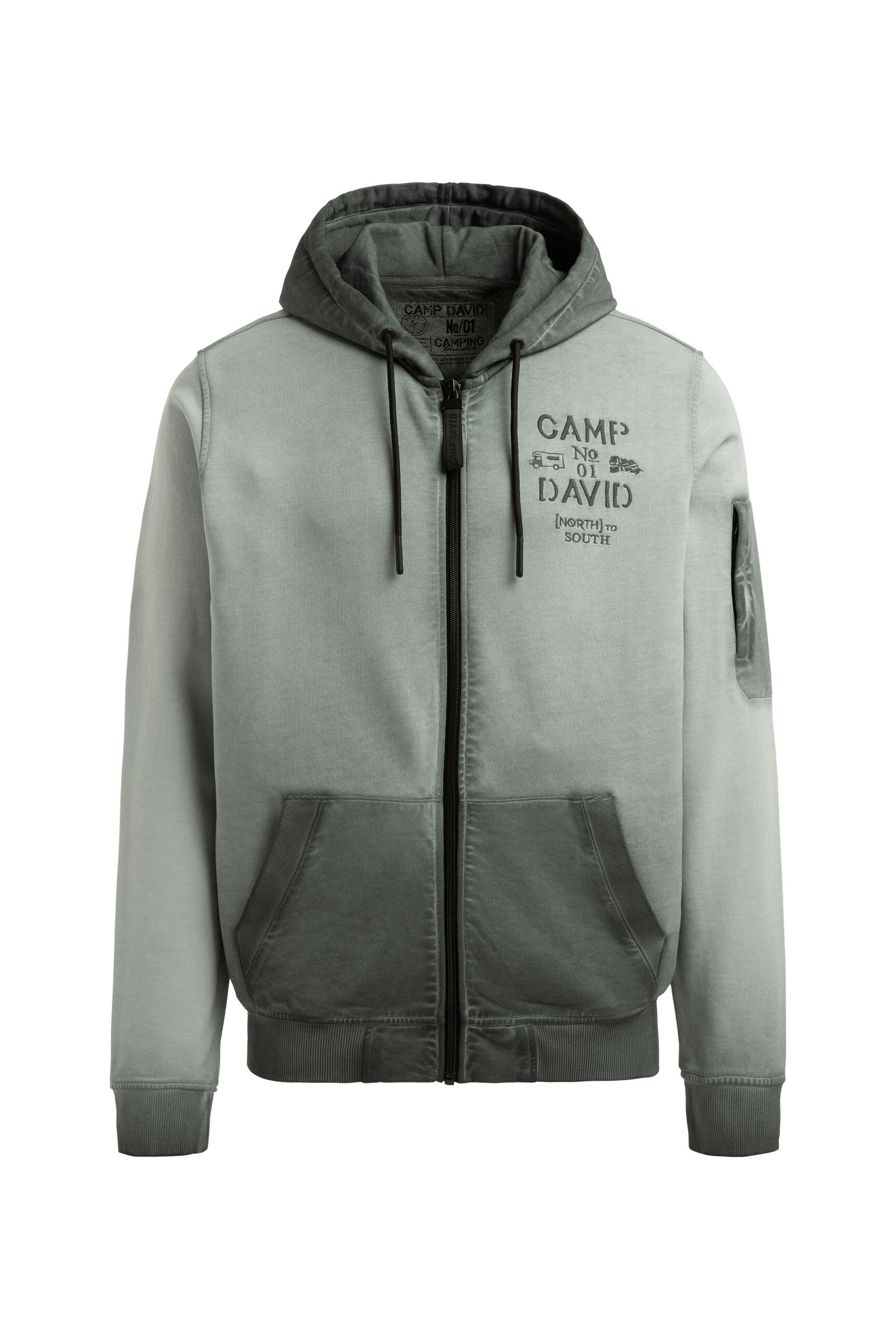 CAMP DAVID Kapuzensweatjacke mit Ärmeltasche günstig online kaufen