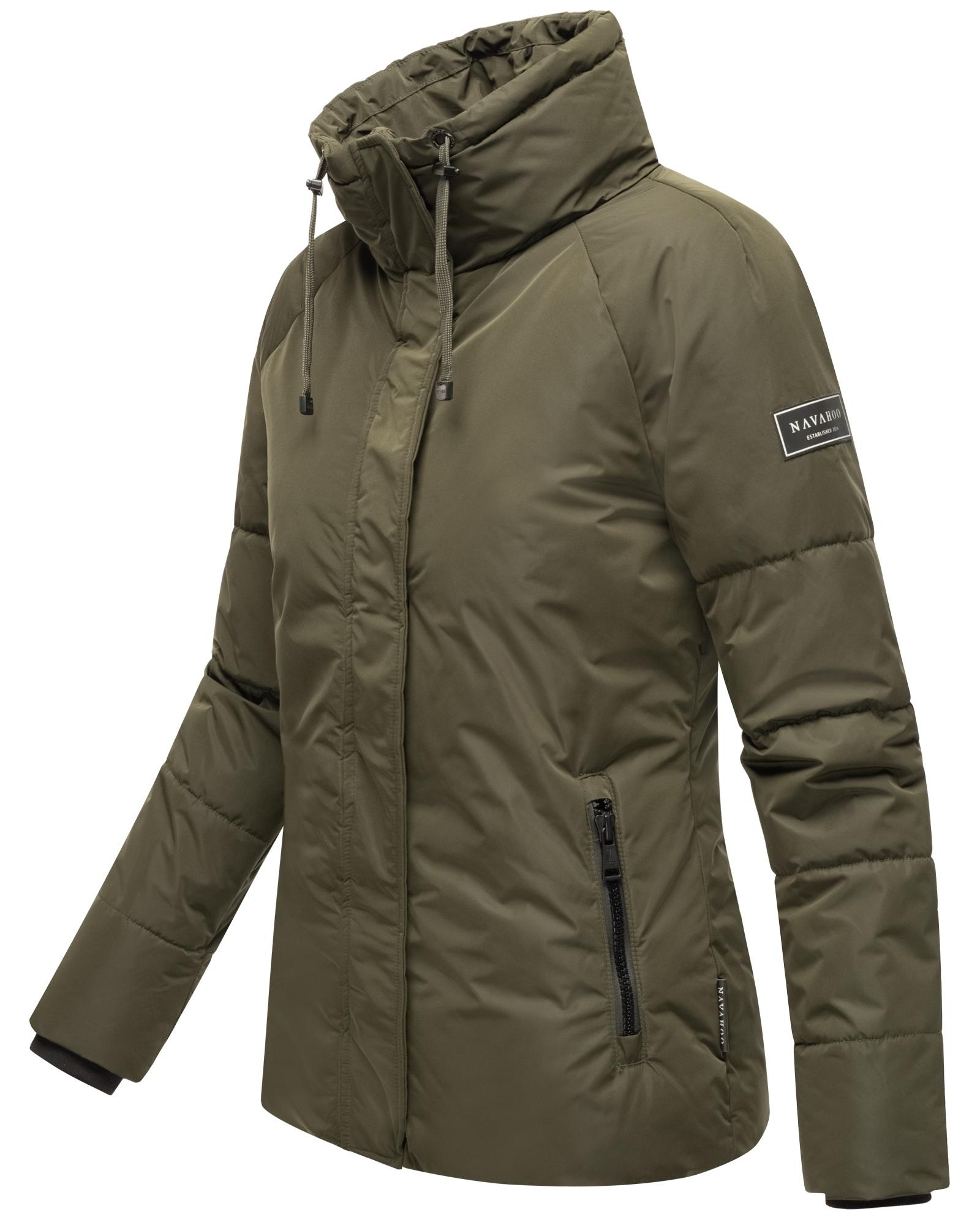 Navahoo Winterjacke »Frostii XIV«, ohne Kapuze, modische Damen Winter Steppjacke mit Kunstfellkragen