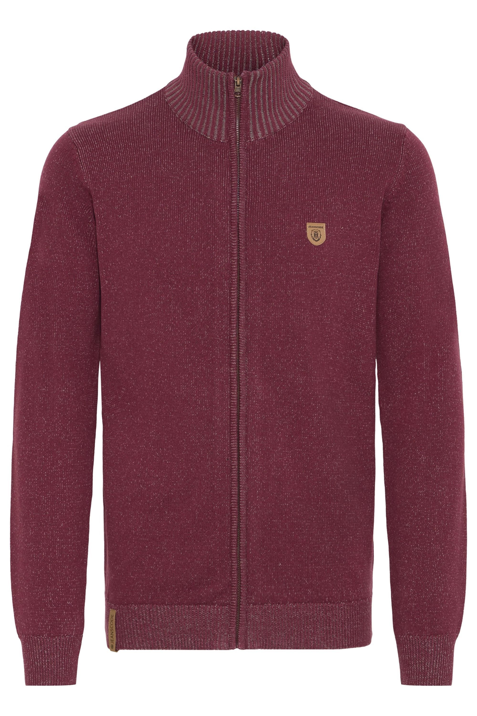 Strickjacke INDICODE "Strickjacke IDAndy", Herren, Gr. XXL, rot (wine), Obermaterial: 75% Baumwolle CO (CMIA). 25% Polyacryl PAN., Strickjacken Strickjacke