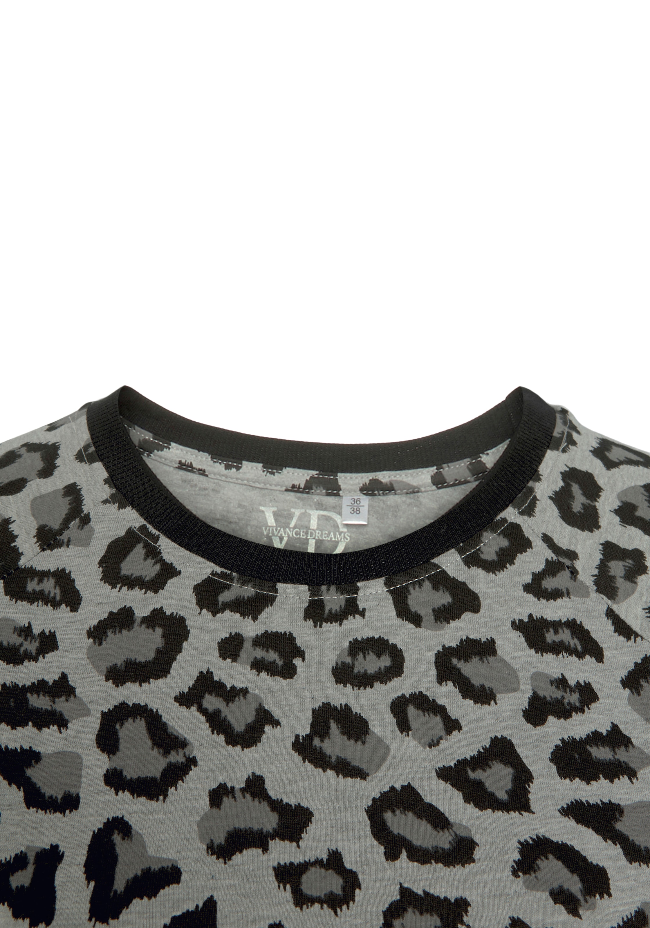 Vivance Dreams Pyjama, (2 tlg.), mit tonalem Animalprint