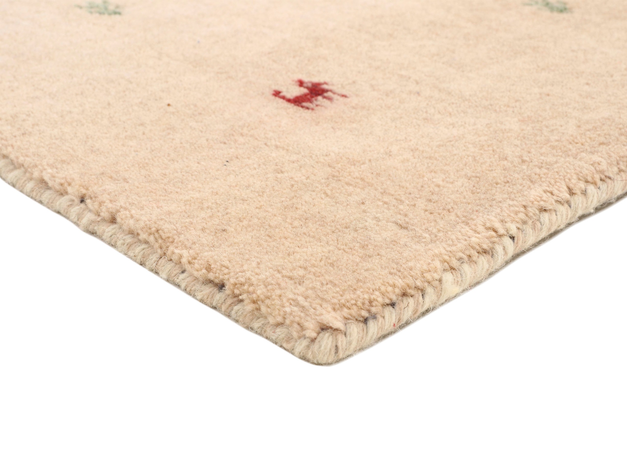 Thumbnail - carpetfine Wollteppich "Gabbeh Uni, auch als Läufer und Rund erhältlich" rechteckig 15 mm Höhe reine Wolle, handgewebt, ...