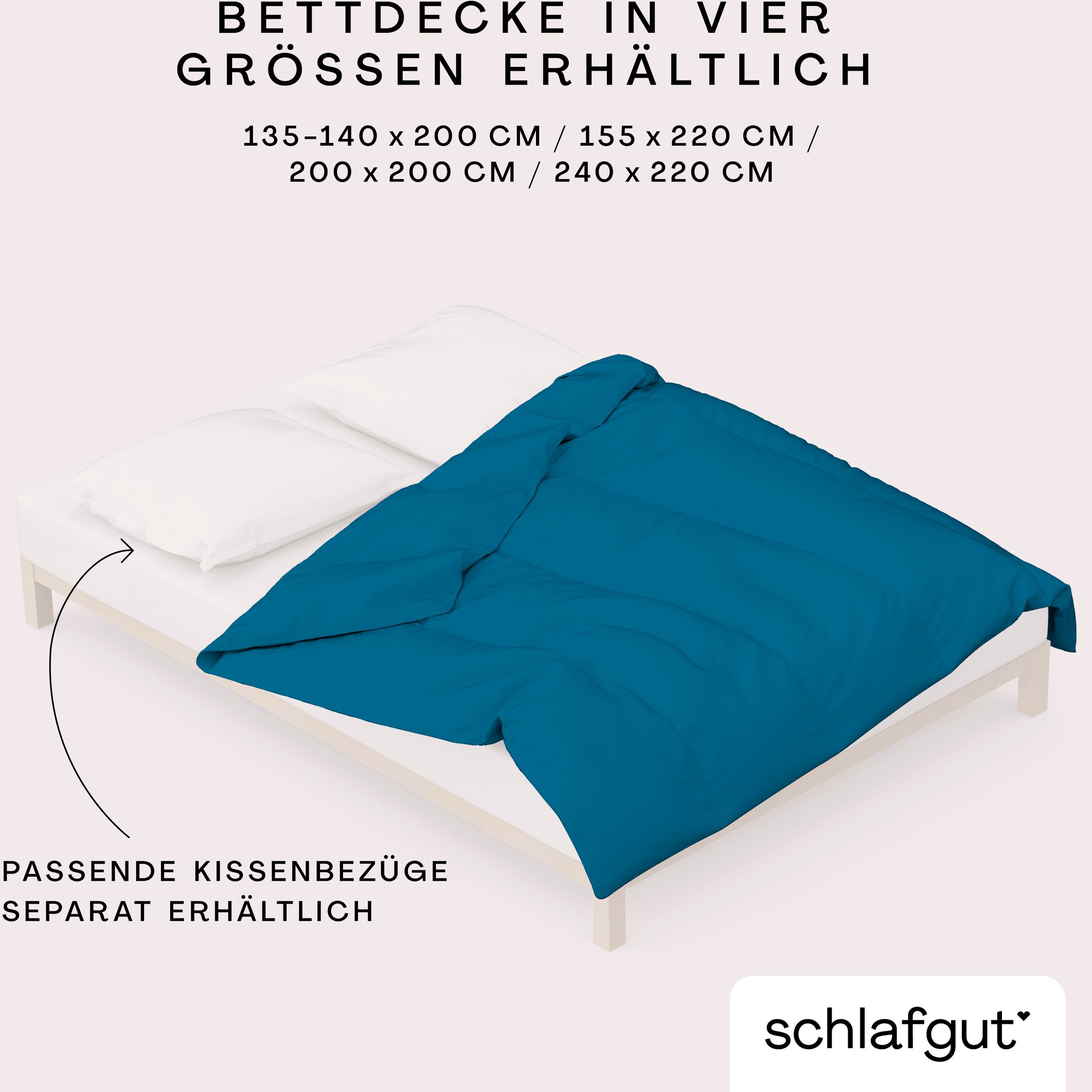 Schlafgut Bettbezug »Woven Satin«, (1 St.), besonders dicht gewebt, Mix & Match: passender Kissenbezug erhältlich