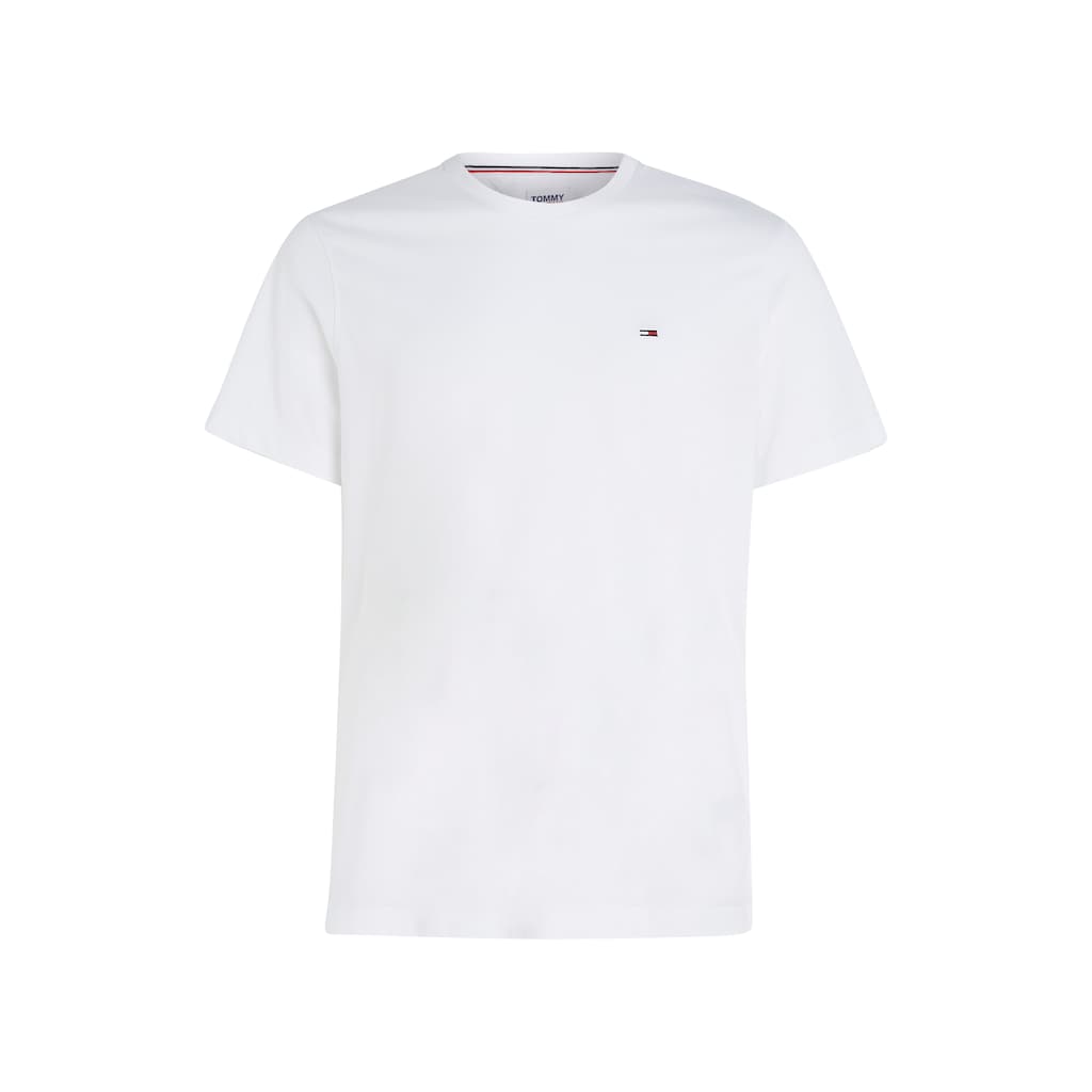 Tommy Jeans T-Shirt »TJM ESSENTIAL SOLID TEE«, Regular Fit mit Rundhalsausschnitt und dezenter Logo-Flag