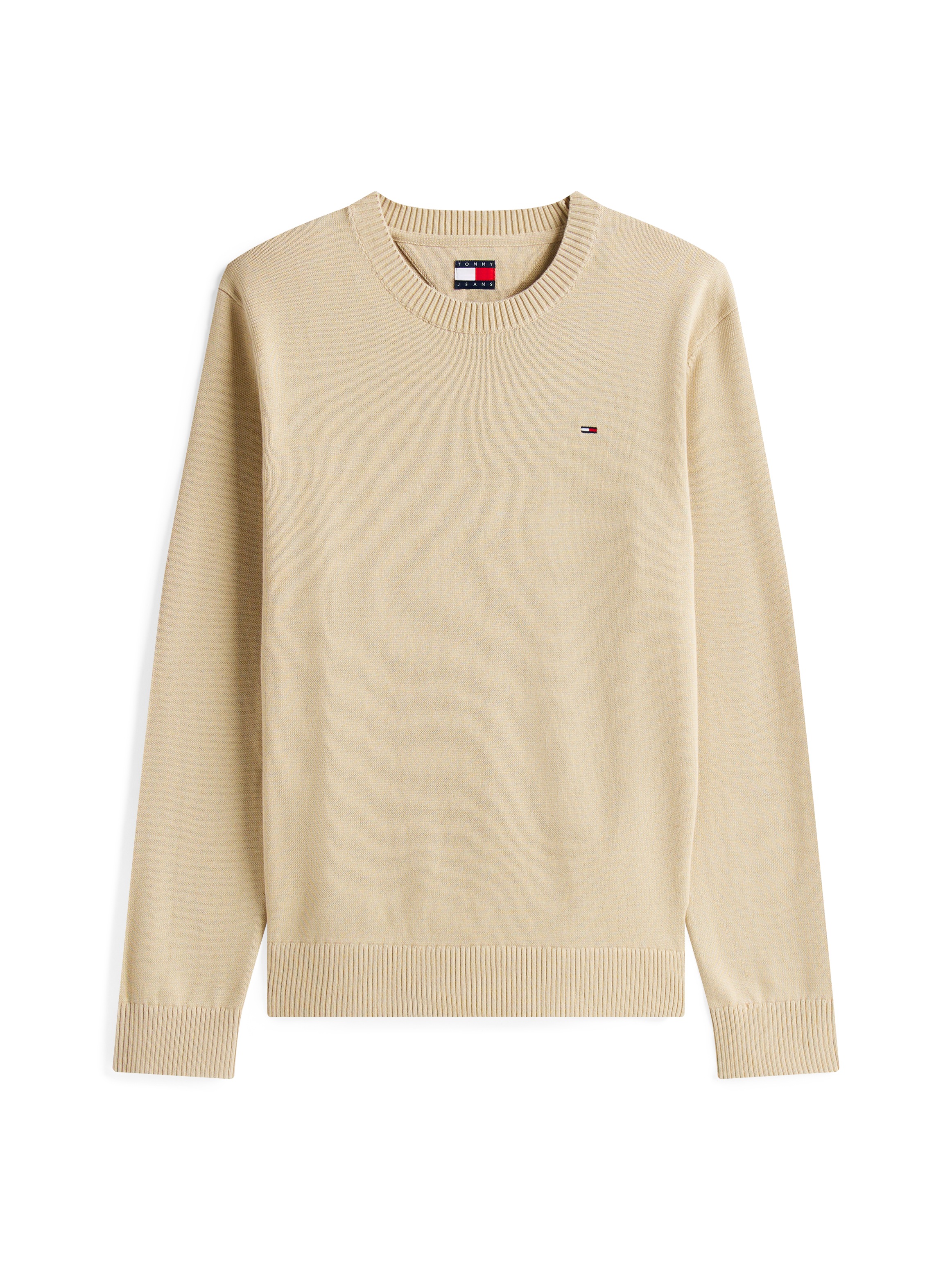Thumbnail - Tommy Jeans Rundhalspullover "TJM SLIM ESSENTIAL LIGHT SWEATER", mit Flag-Patch