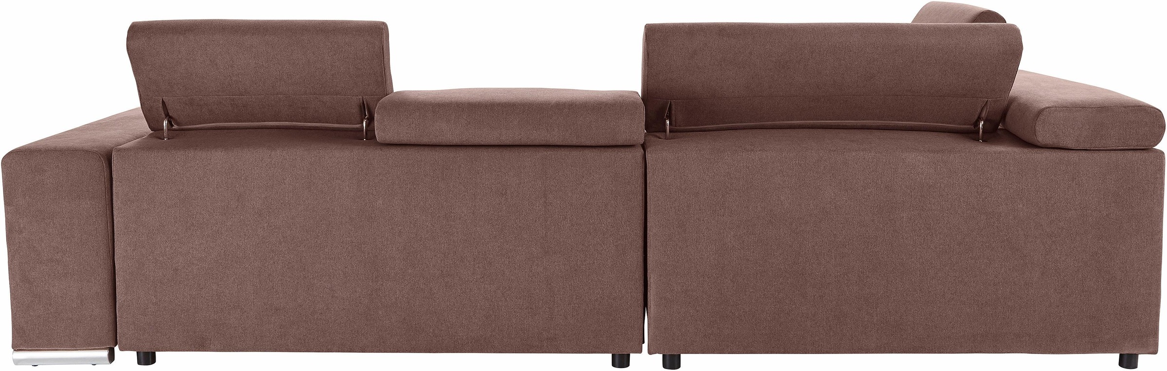 Ecksofa EXXPO - SOFA FASHION "Elias, aktuelle Kreuzsteppung im Sitz, bequem, Breite 307cm, L-Form", braun (hellbraun), B:307cm H:94cm T:201cm, Struktur ( 100% Polyester), Sofas, Ecksofa, mit Kopf- bzw. Rückenverstellung, wahlweise mit Bettfunktion 8