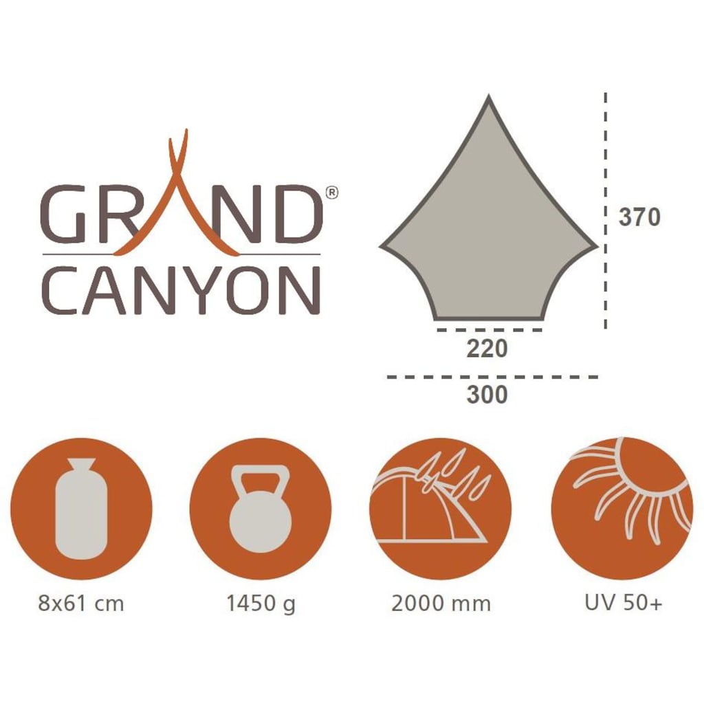 GRAND CANYON Tarp-Zelt »Shelter Ray UV50«