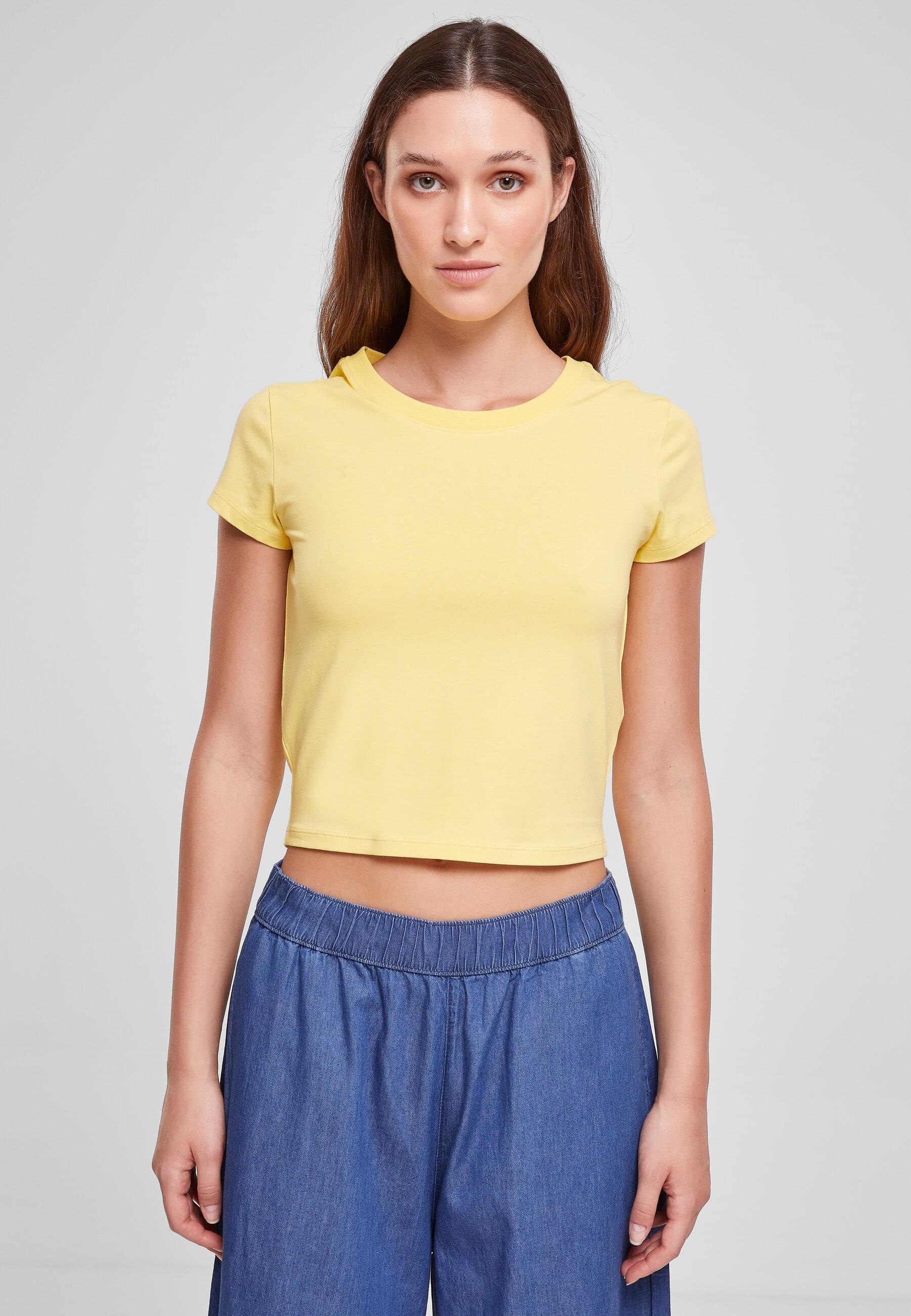 URBAN CLASSICS T-Shirt »Urban Classics Damen Ladies Stretch Jersey Cropped Tee«, (1 tlg.)