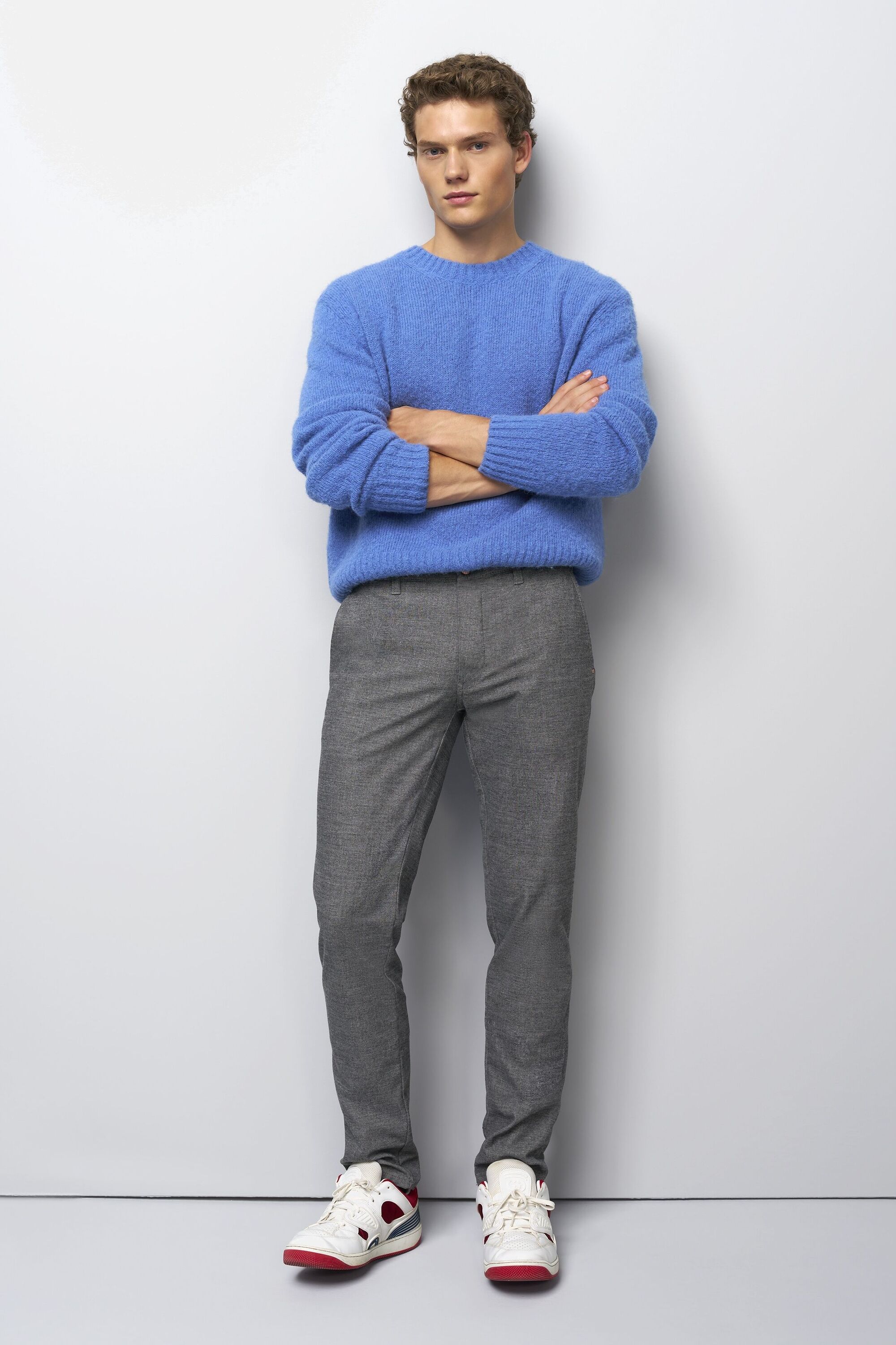 MEYER Chinos "M5 Move" M5 Move im Wool-Look