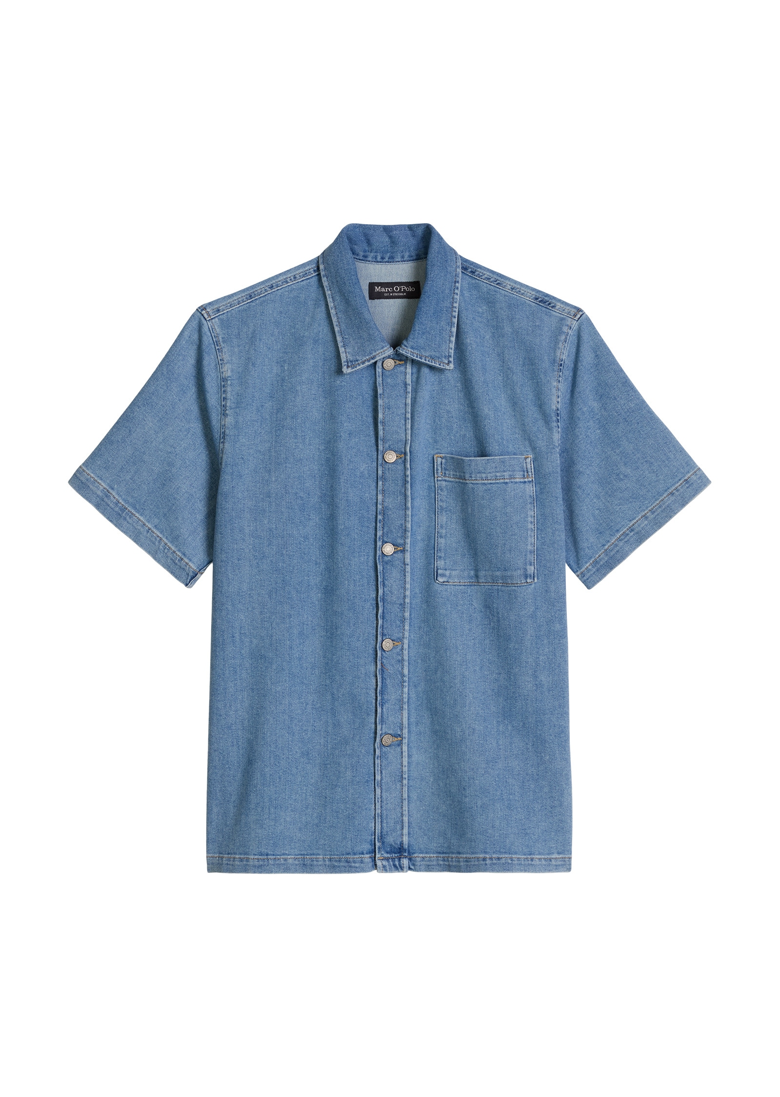 Marc O'Polo Kurzarmhemd »aus leichtem Bio-Baumwoll-Denim«