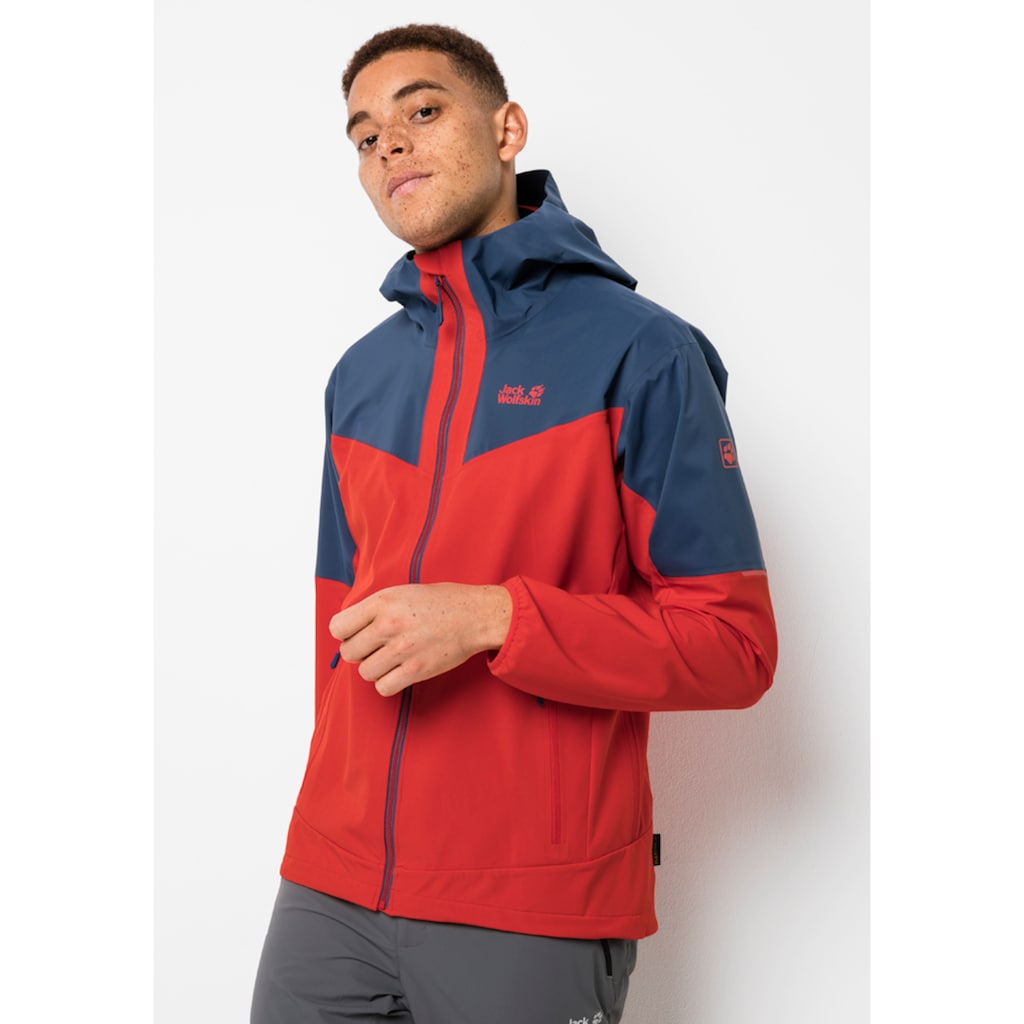 Jack Wolfskin Softshelljacke »ALPINE TRAIL JKT M«, mit Kapuze