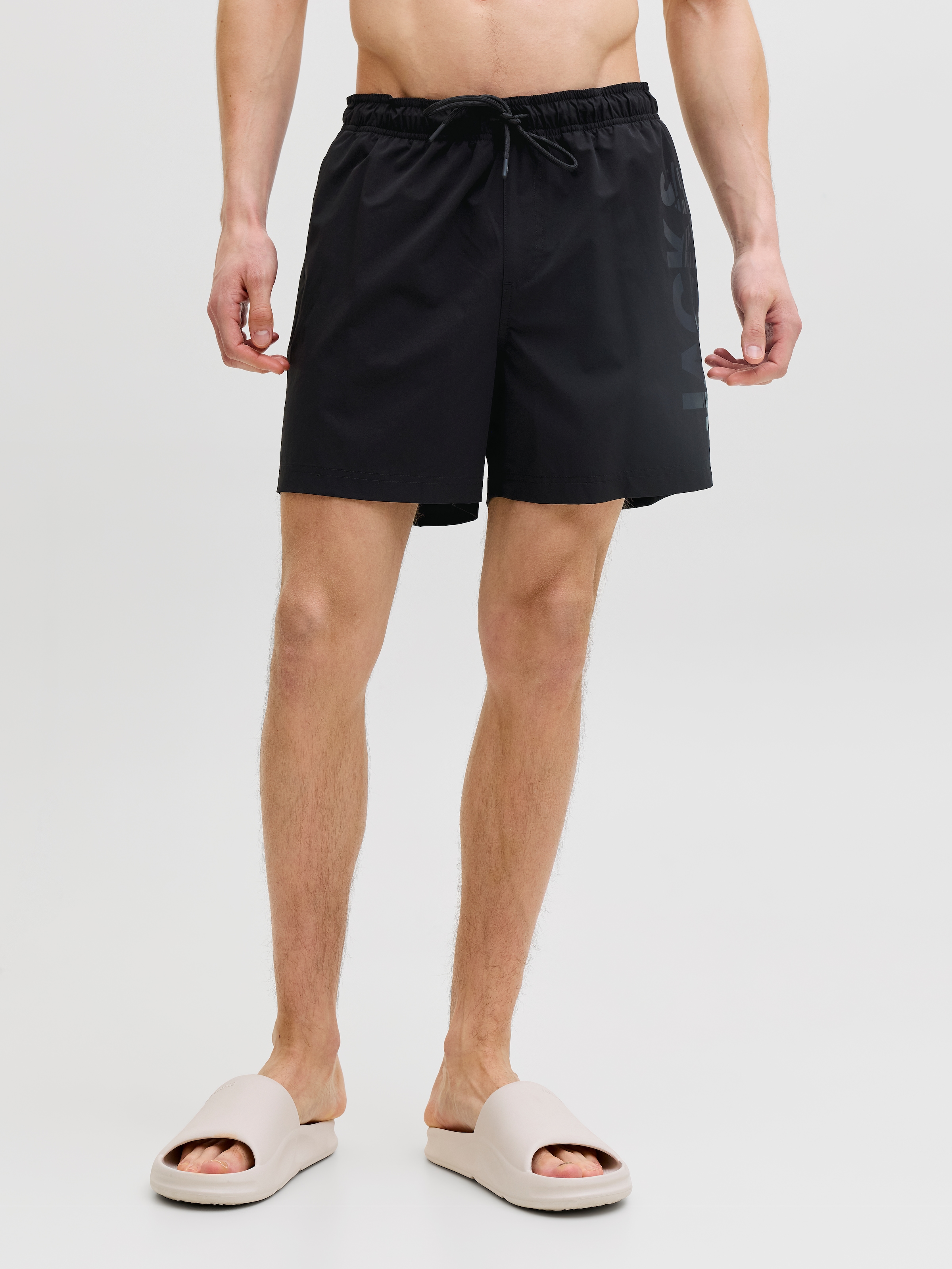 Jack & Jones Badeshorts "Jpstmaui Wave Logo Swim Shorts Sn" Kunstfaser, Normal Geschniten