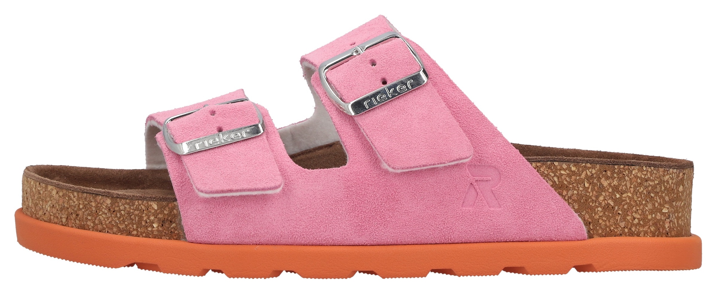 Rieker Pantolette  Hausschuh, Sommerschuh, Strandschuh, Zweischnaller mit Softfußbett