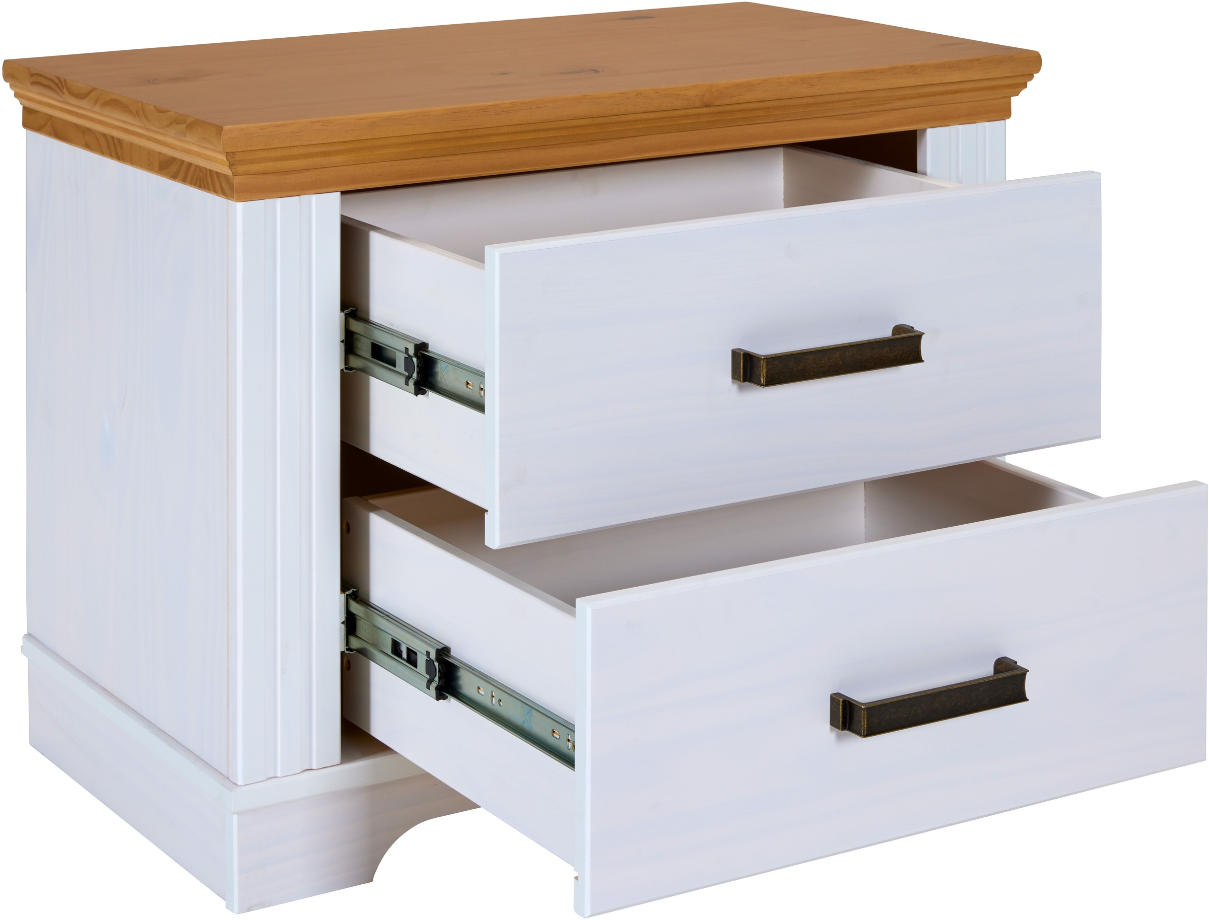 Inter Link Nachtkommode »Nachtkommode Maluno« 1 Stk. tlg. Kiefer Massiv, Soft-Close, Stauraum, BxTxH: ca. 68 x 41 x 53,2 cm