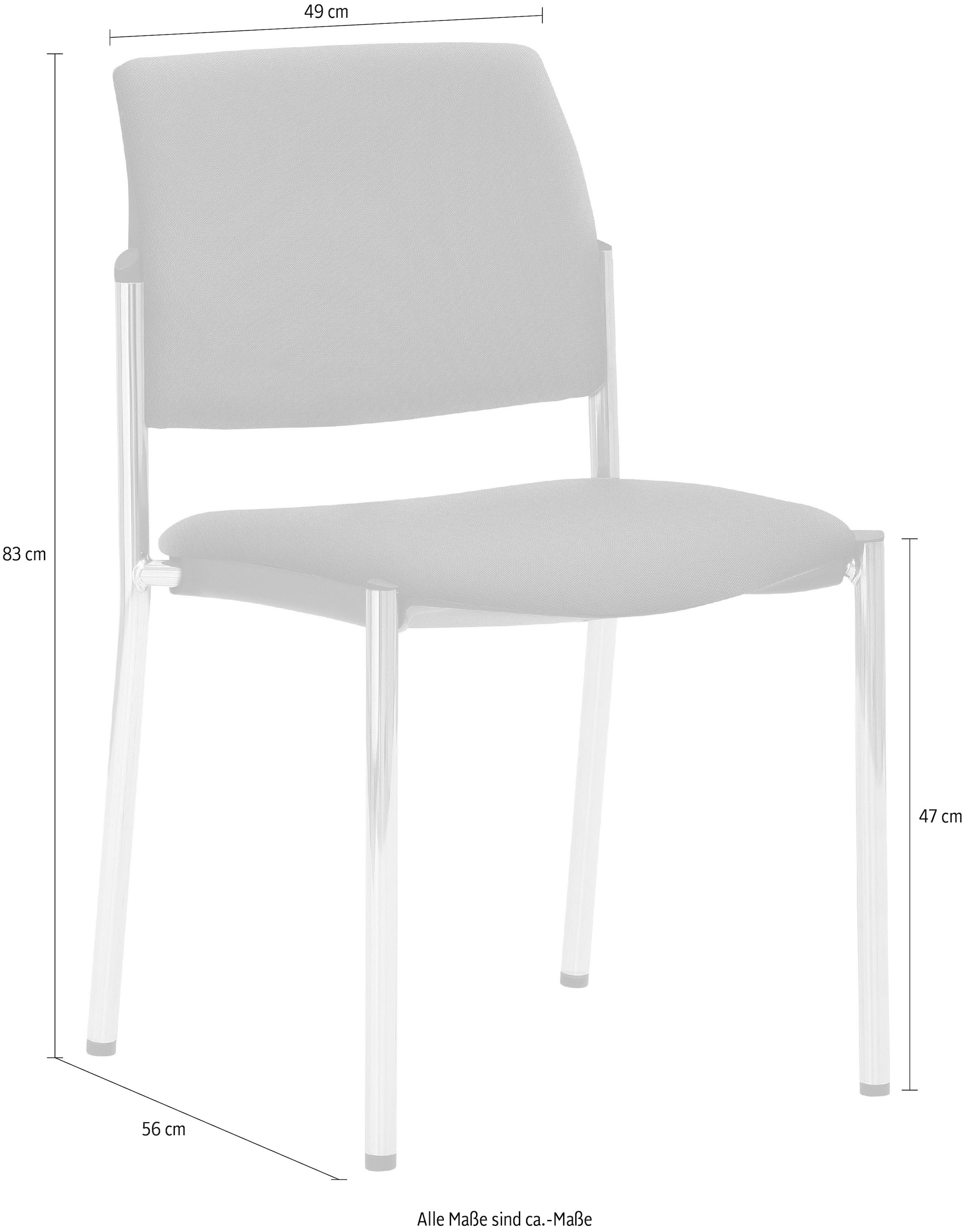 Mayer Sitzmöbel Besucherstuhl »2518«, stapelbar bis Polyester), 6 (recyceltes Stück Struktur BAUR 