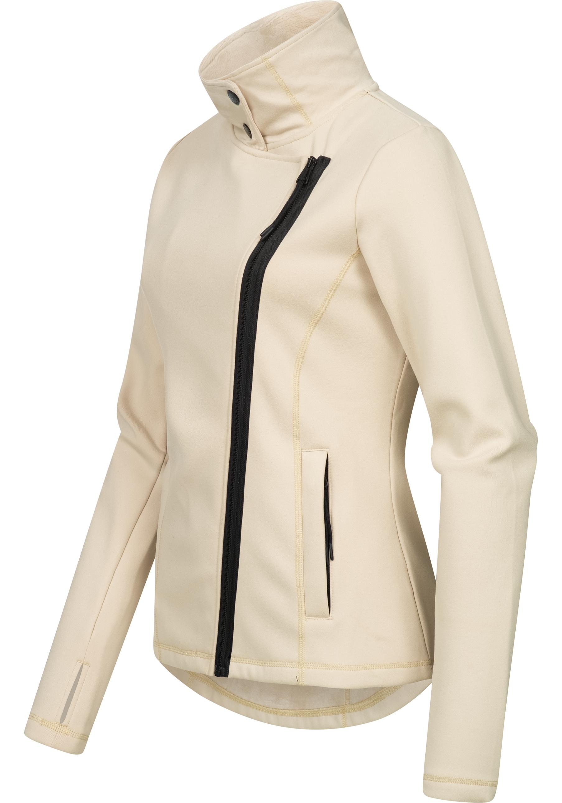 Ragwear Sweatjacke »Saskie«, Modische Damen Kapuzenjacke mit kuschlig weichem Innenfutter
