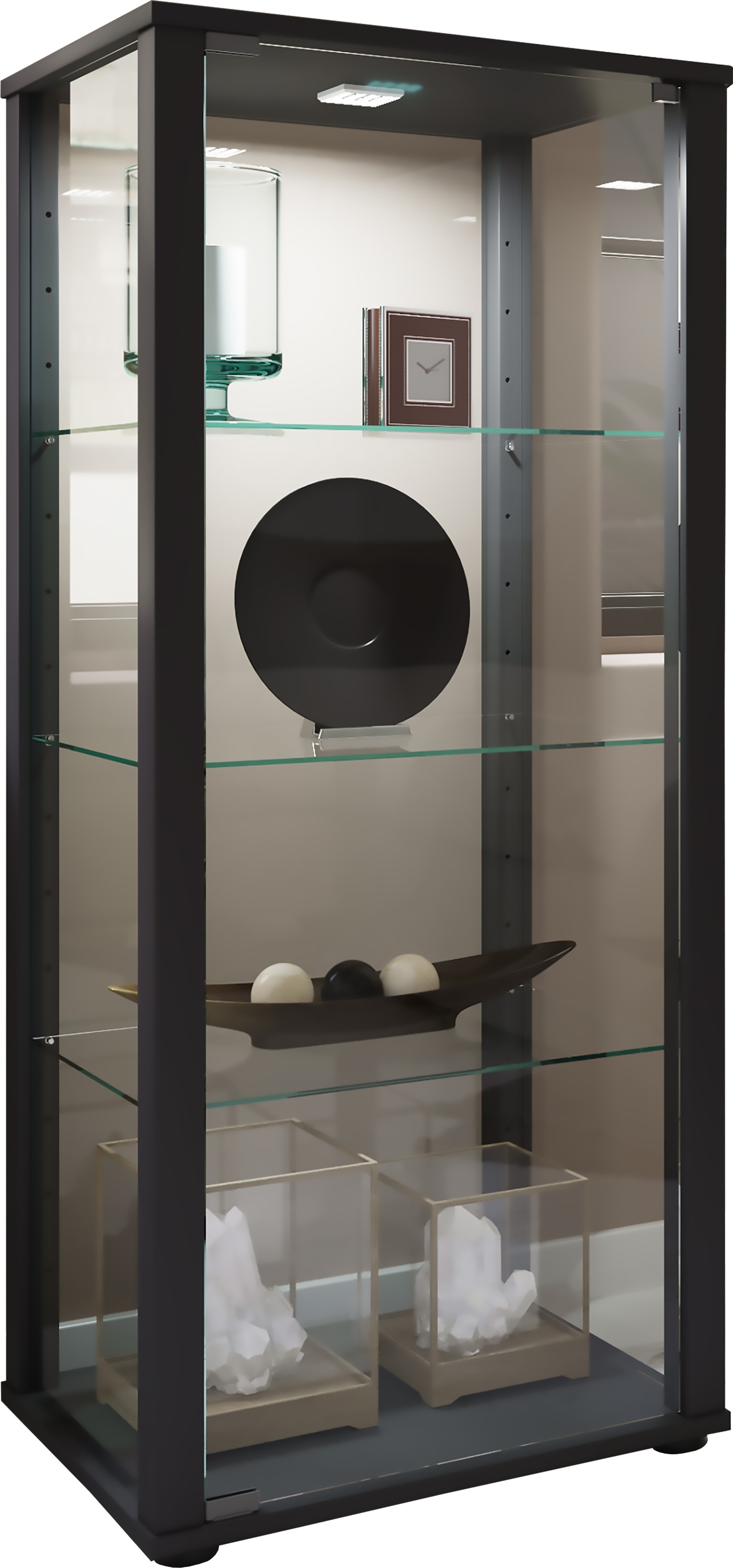 VCM Vitrine "VCM Glasvitrine stehend  Vitrine Glas mit ESG-Sicherheitsglas günstig online kaufen
