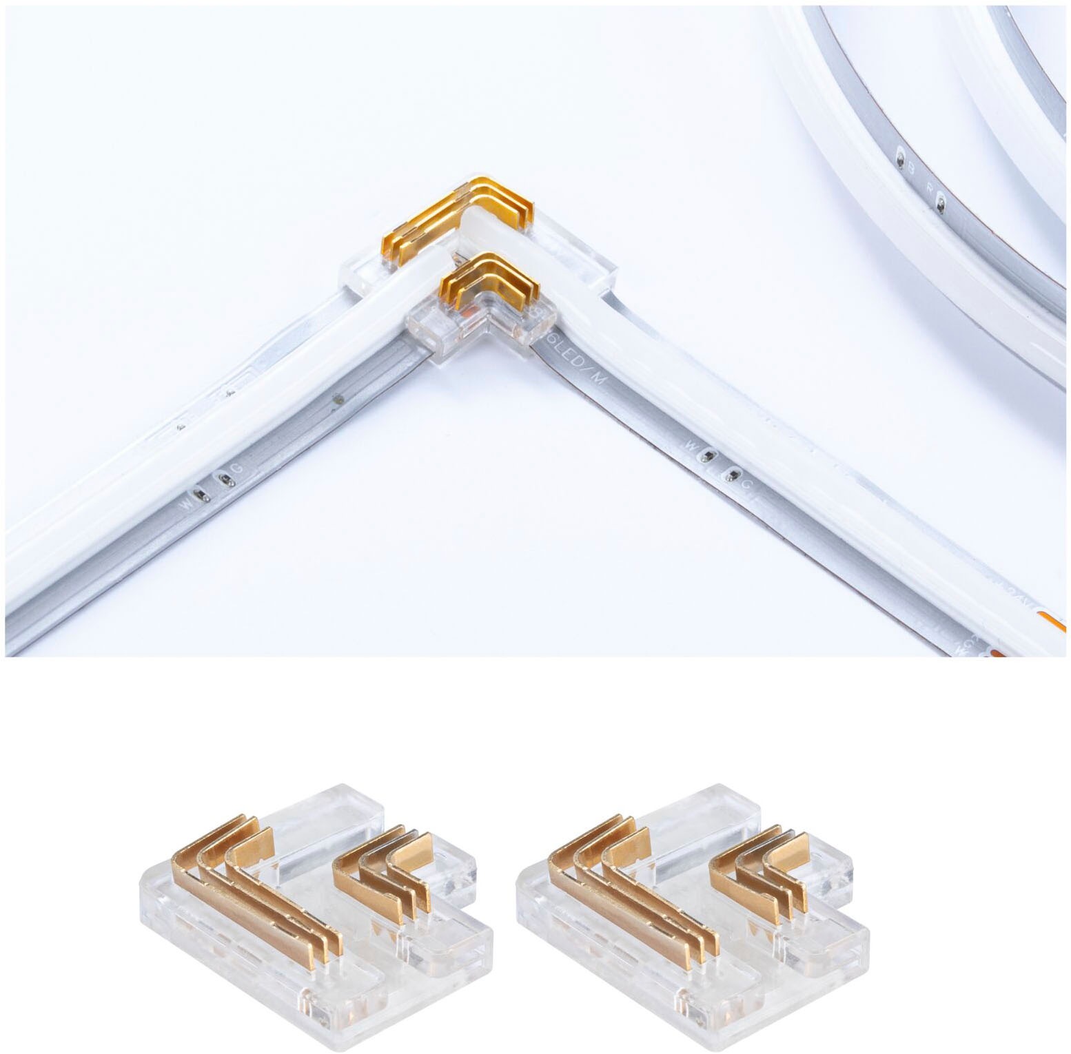 Paulmann Kabelverbinder-Sortiment »MaxLED LED Strip Full-Line COB Edge 0,02m  max. 144W  RGBW«, (Set, 2 tlg.), Farbwechsler, Farbsteuerung