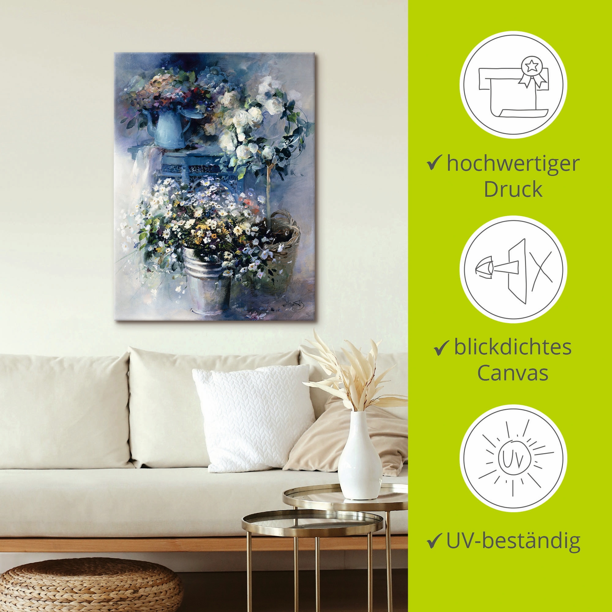 Artland Leinwandbild »Sommergeschenk«, Arrangements, (1 St.), auf Keilrahmen gespannt