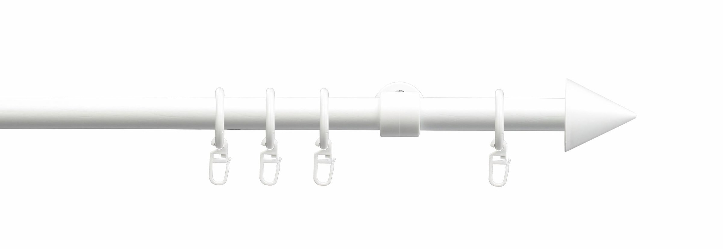 Liedeco Gardinenstange "Kegel" Ø 20 mm 1 läufig-läufig Fixmaß günstig online kaufen