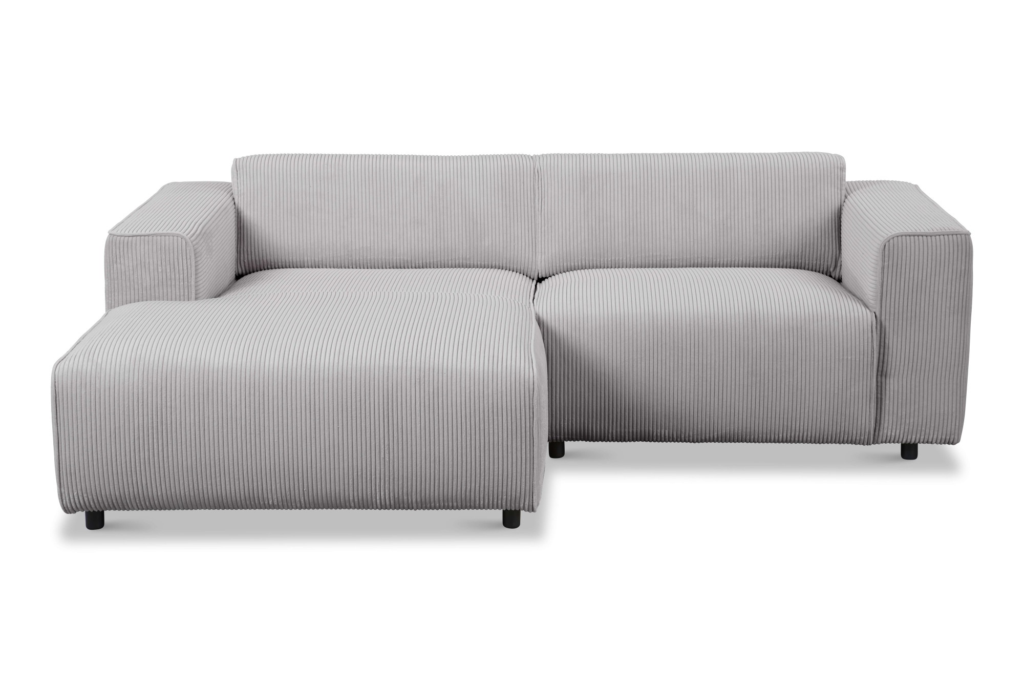 andas Ecksofa »Noord mit Kedernaht, Breite 234 cm«, Cord, Struktur, Webstoff, mit Wellenunterfederung, Massivholzrahmen