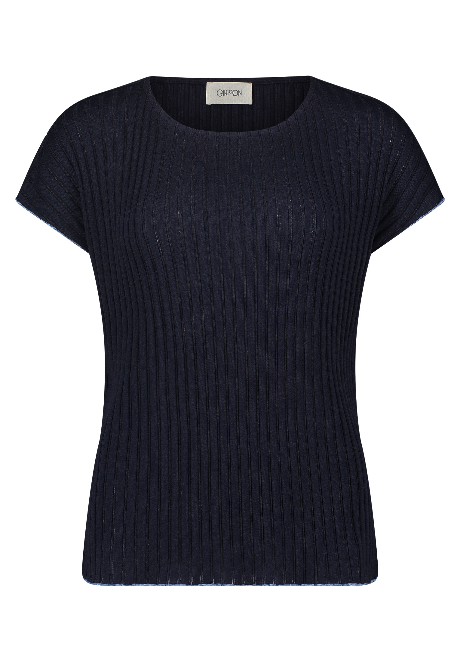 Cartoon Kurzarmshirt "Cartoon Damen Casual-Shirt mit Rippenstruktur", (1 tl günstig online kaufen