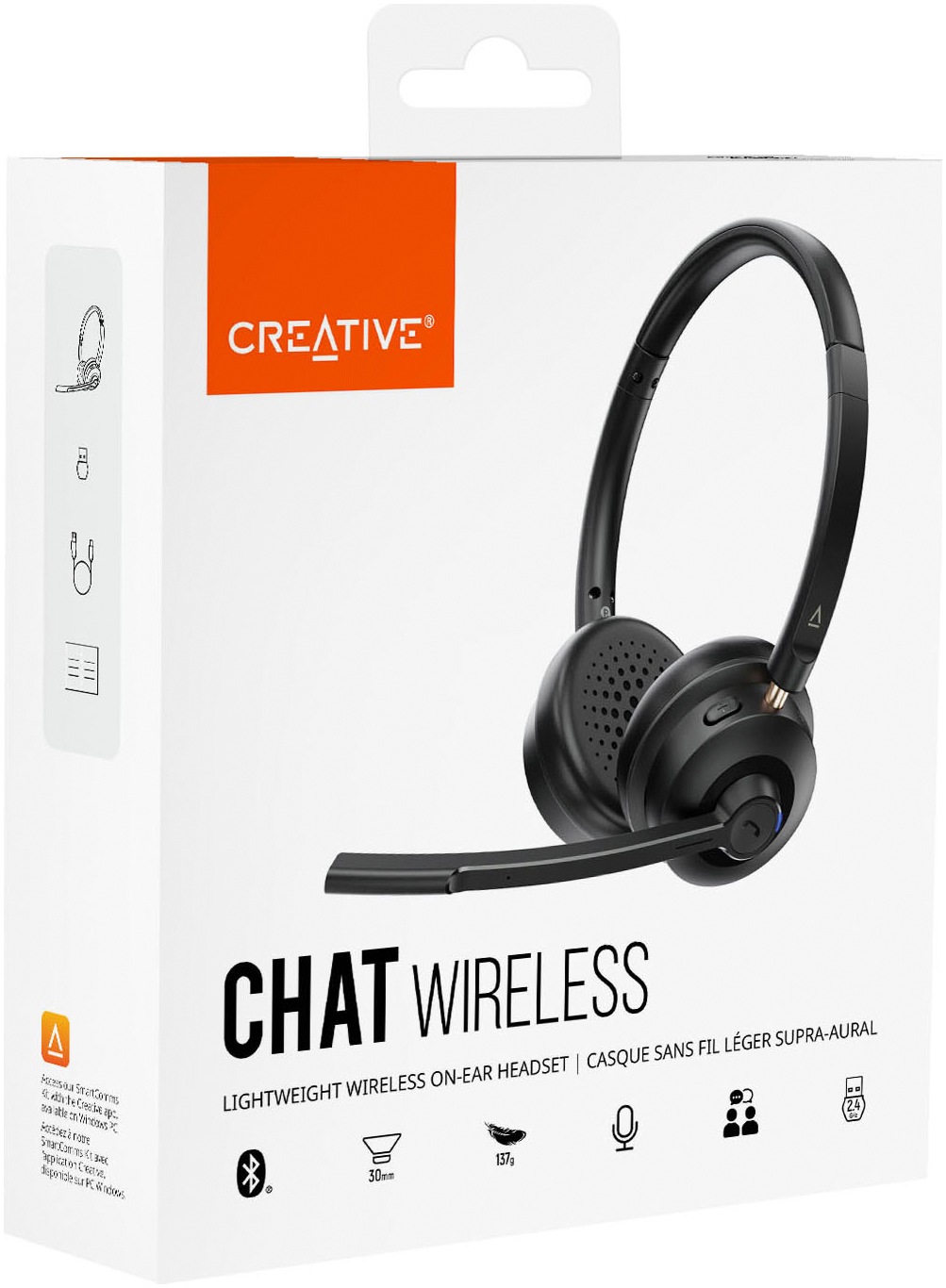 Creative PC-Headset »Chat Wireless, On-Ear-Headset Bluetooth oder 2.4 GHz Funkverbindung«