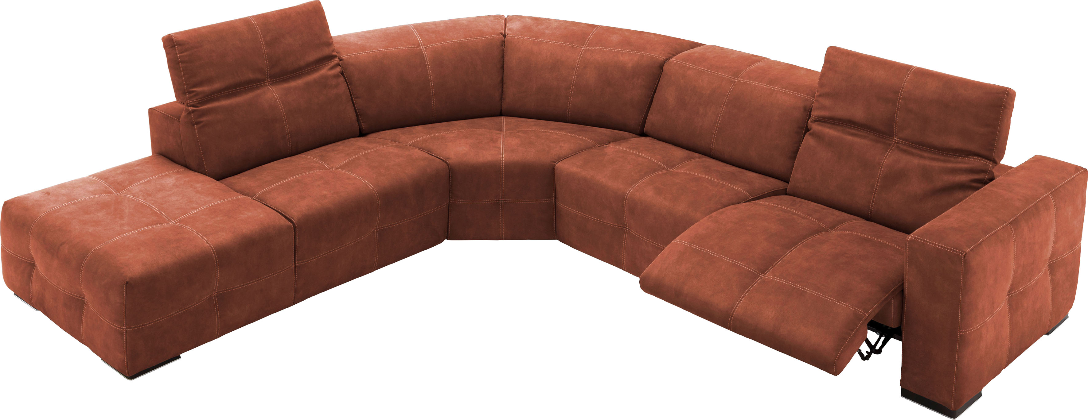Egoitaliano Ecksofa "Sauvanne, Designsofa der Extraklasse, elegant und bequem, L-Form" wahlweise mit elektrischer Relaxfunktion, Kopfteilverstellung