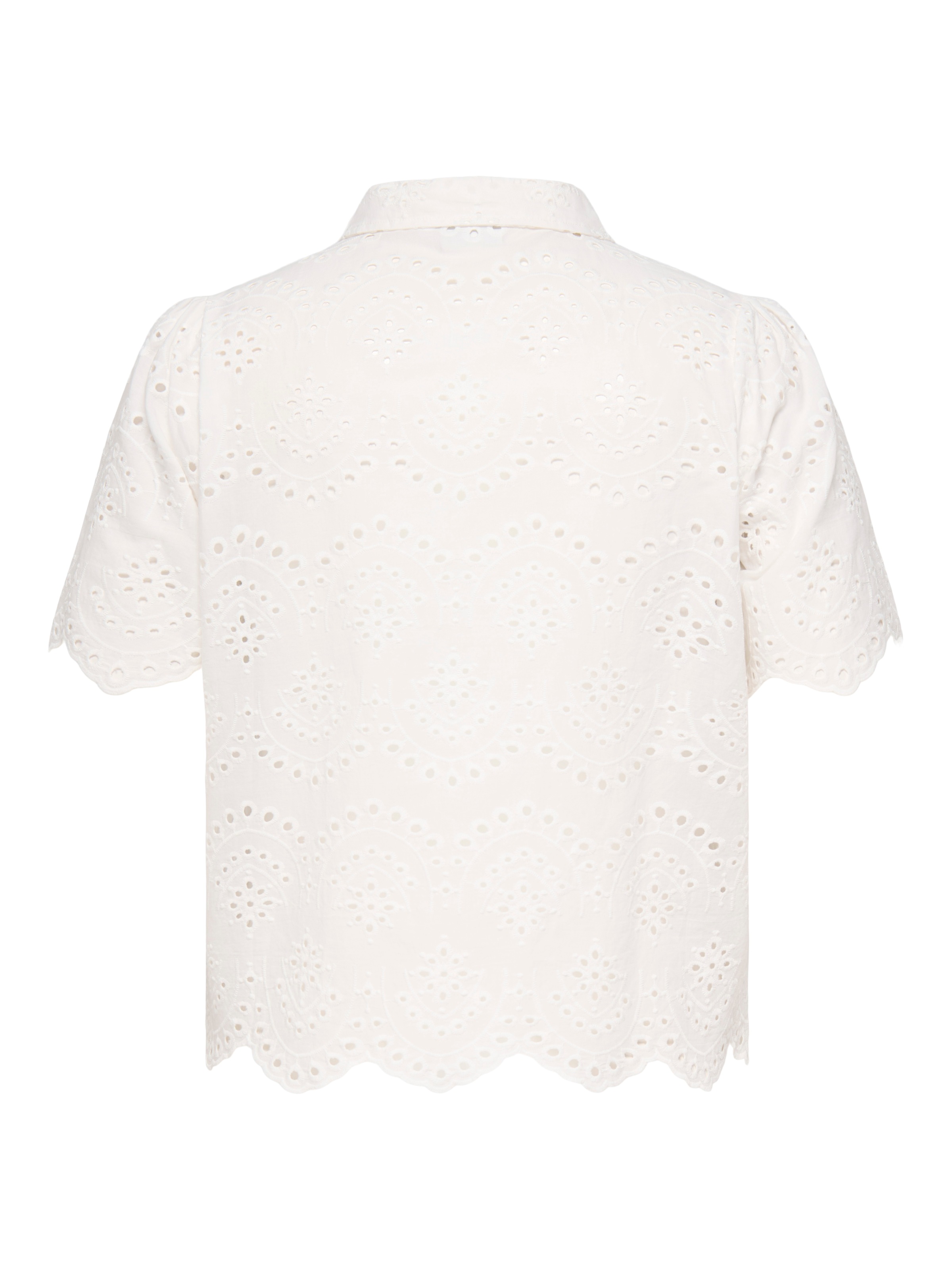 ONLY CARMAKOMA Kurzarmbluse "CARVALAIS S/S SHIRT WVN NOOS" Lochstickerei-De günstig online kaufen