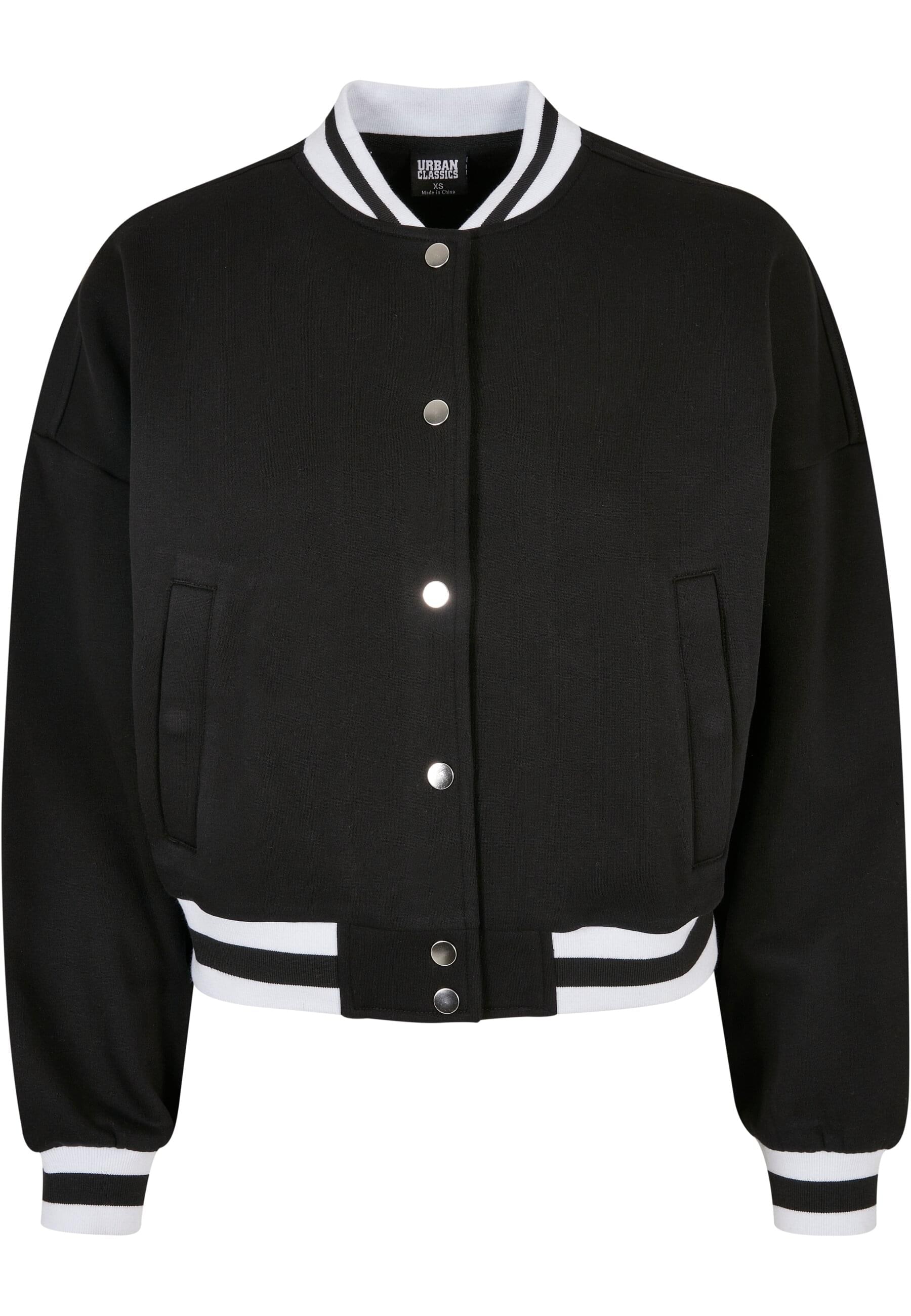 URBAN CLASSICS Collegejacke »Urban Classics Damen Ladies Oversized College Sweat Jacket«, (1 St.), ohne Kapuze