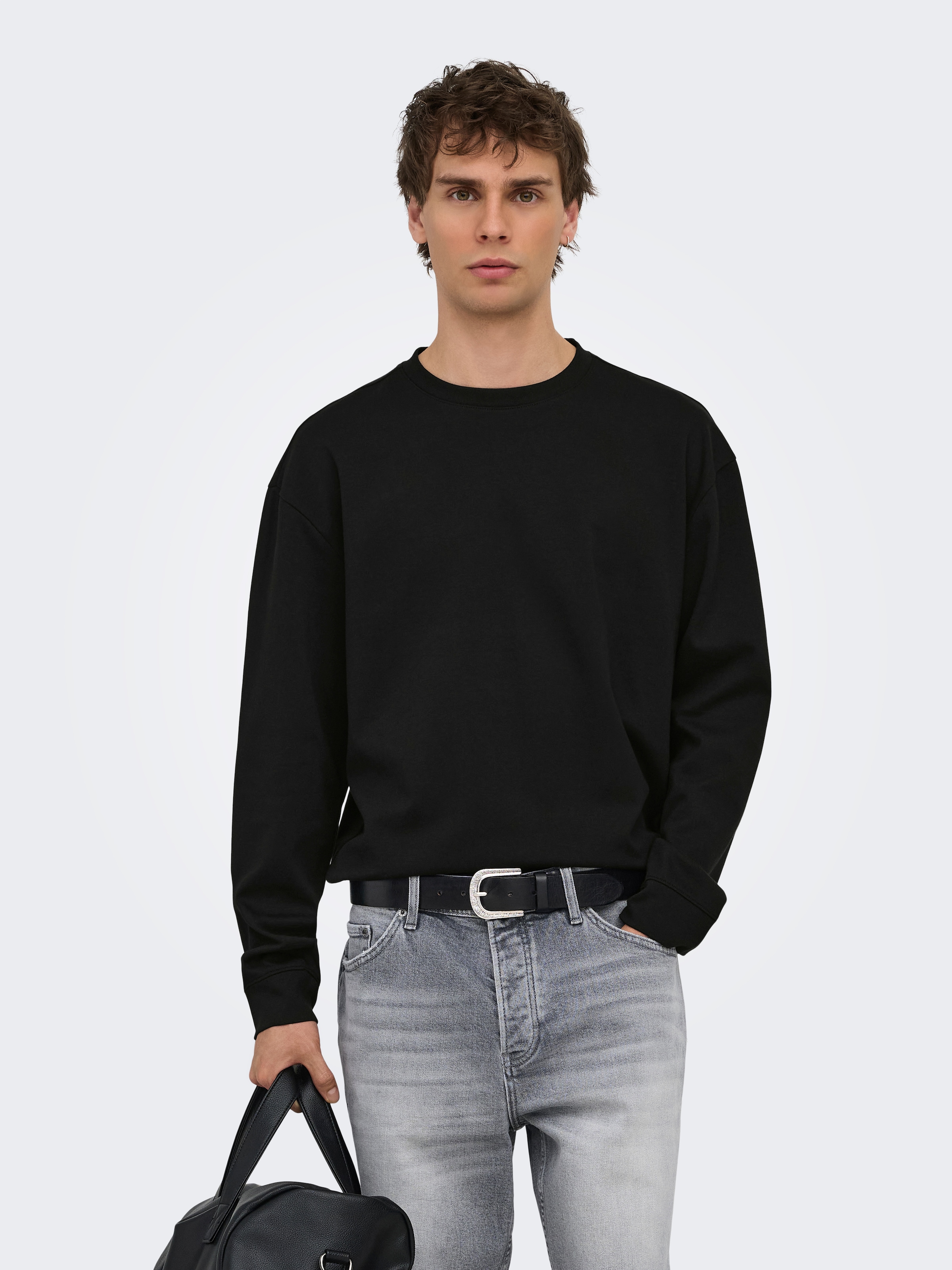 ONLY & SONS T-Shirt "ONSCASPIAN AIRLFEX RLX LS TEE NOOS" Baumwollmischung, relaxed fit