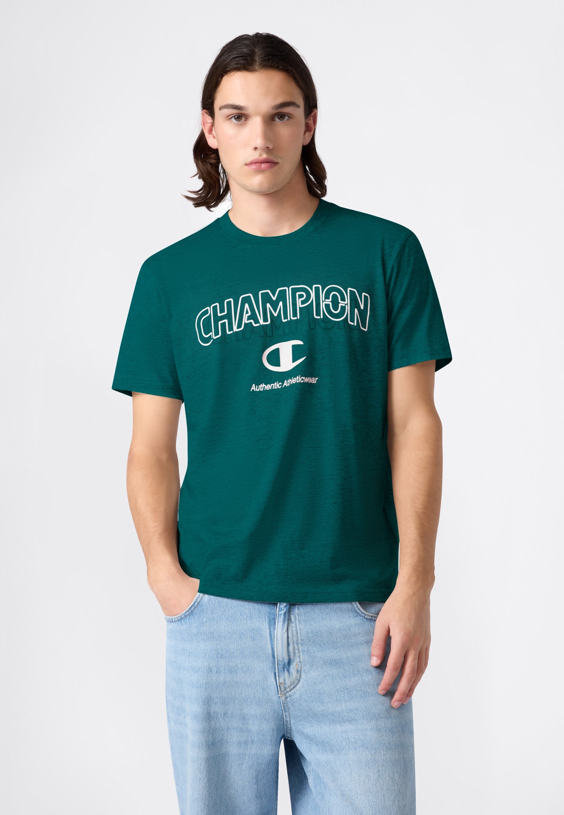 Champion T-Shirt "Graphic Tee" sportliche Passform, Kurzarm, Rundhalsaussch günstig online kaufen
