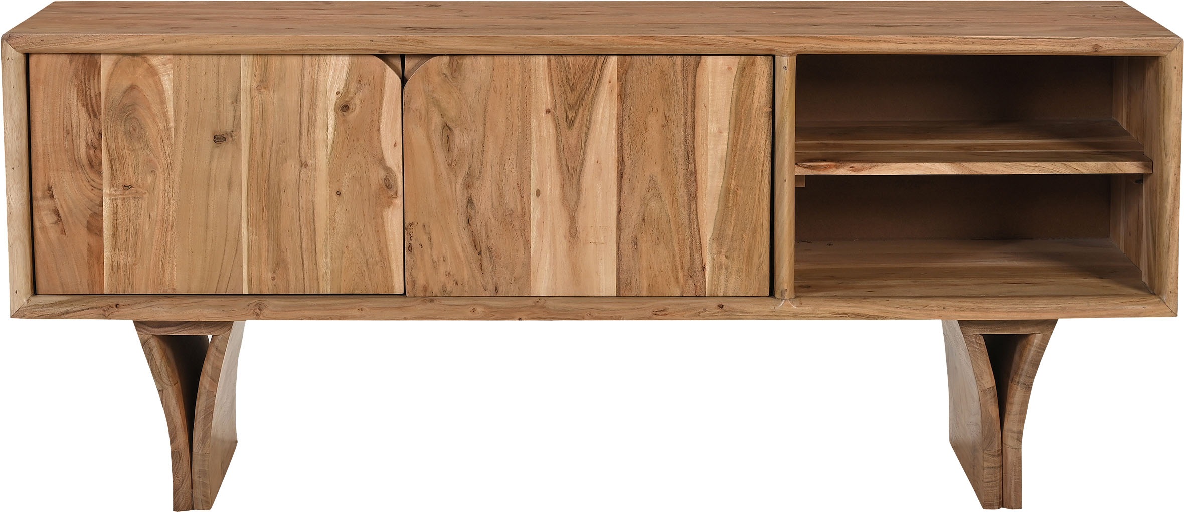 SIT Lowboard »ACACIA WAVE«, (1 St.), extravagantes Holzwangengestell